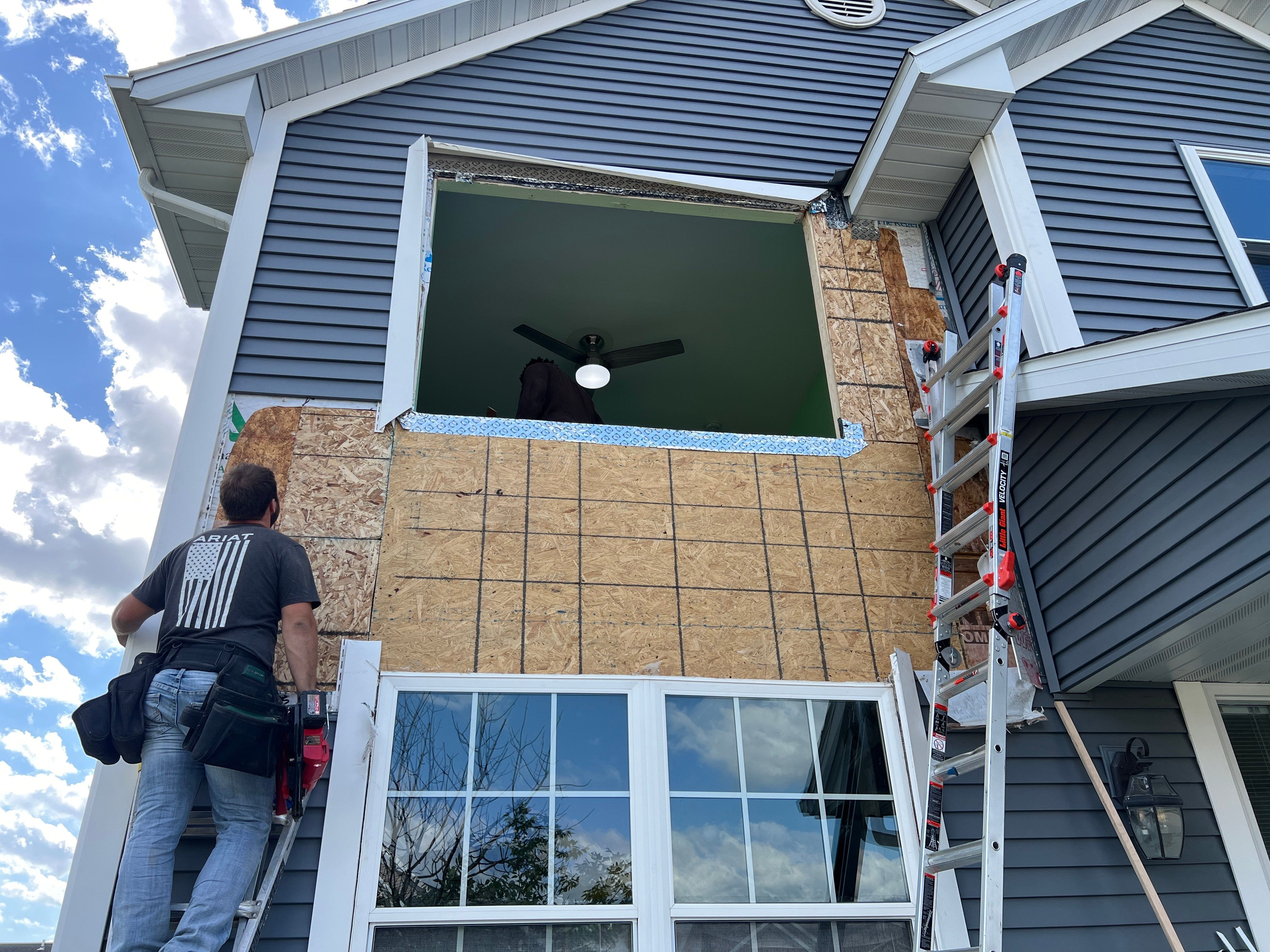 Window and siding replacment using Pella 250 series vinyl window by United Windows and Siding LLC