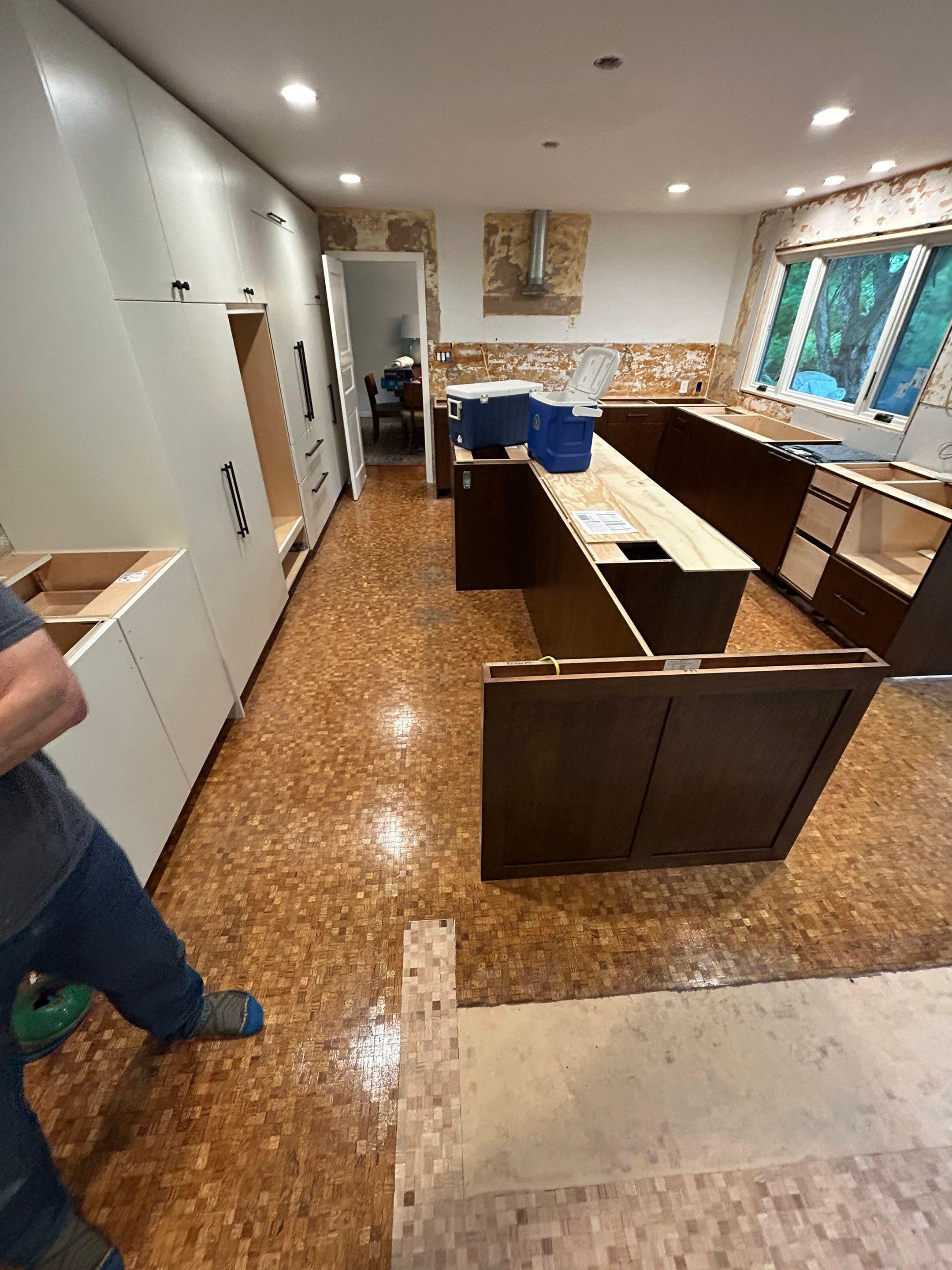 UNIQUE MID CENTURY MODERN Square Wood Tile Floor by RTBaldwin Hardwood Floors