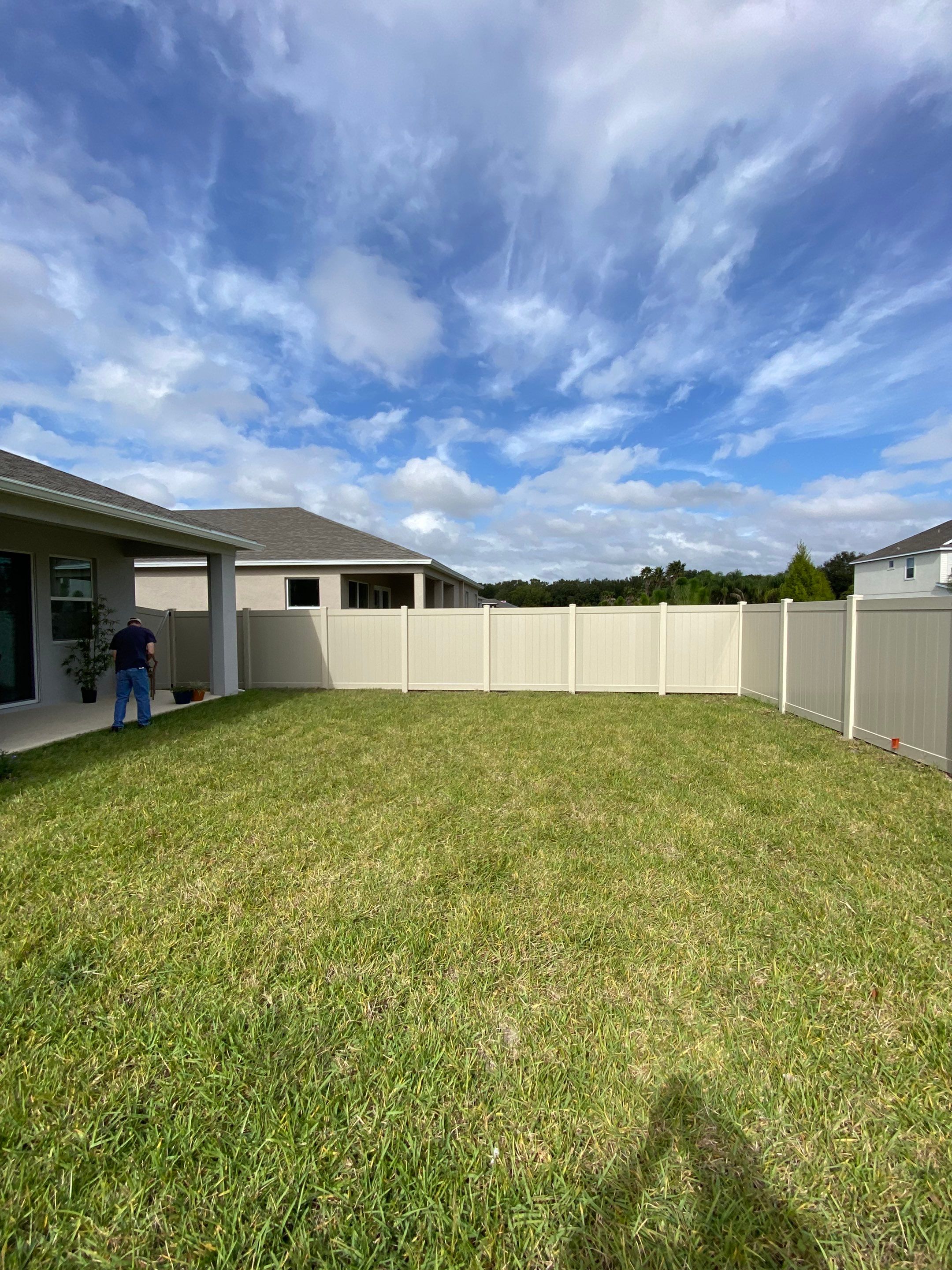 Bradenton, FL 6 ft. Tall Tan Vinyl Privacy Fence  by Asap fence and gates, LLC