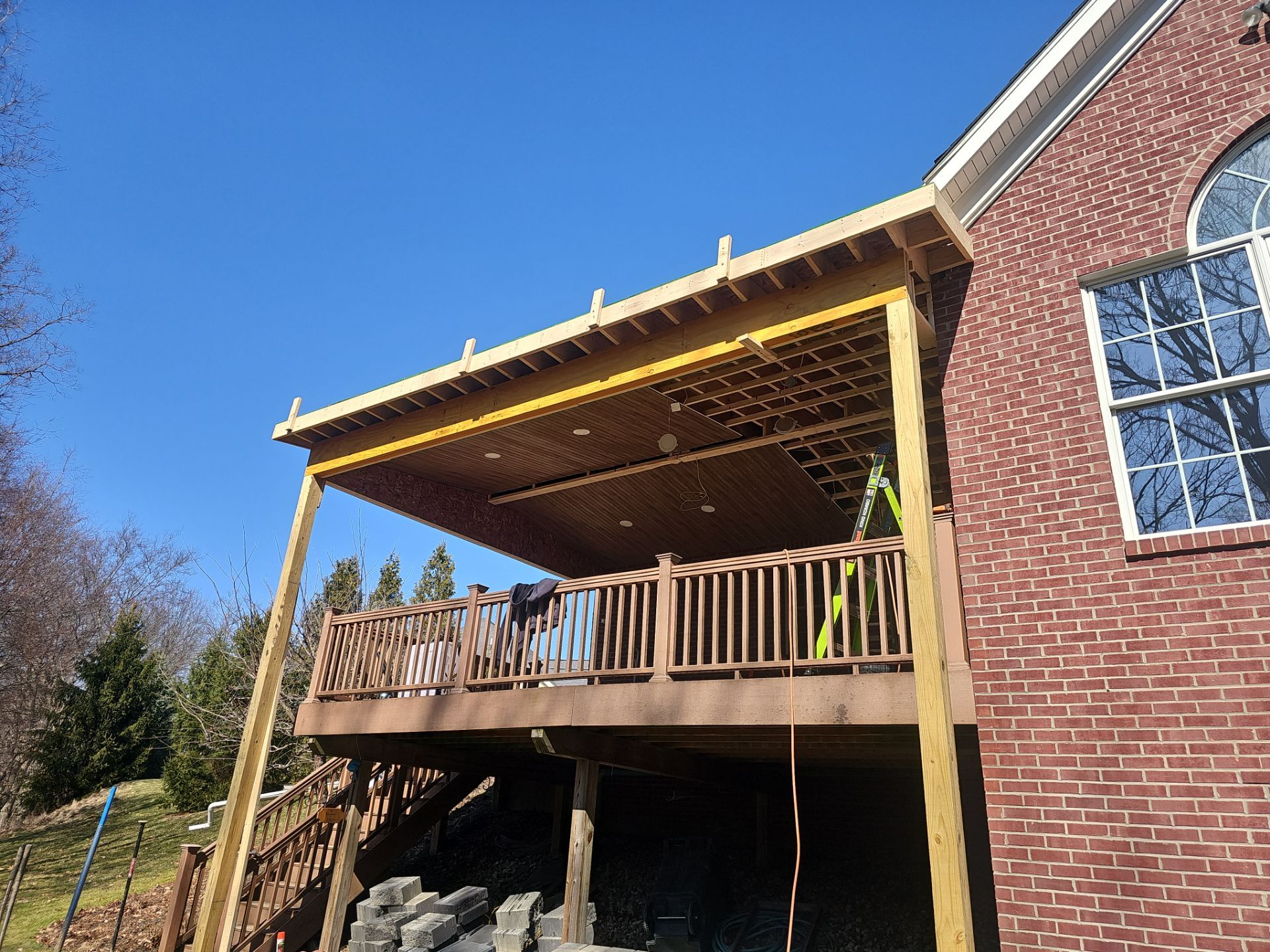 Hip Roof Build by Cousins Roofing Siding & Decks