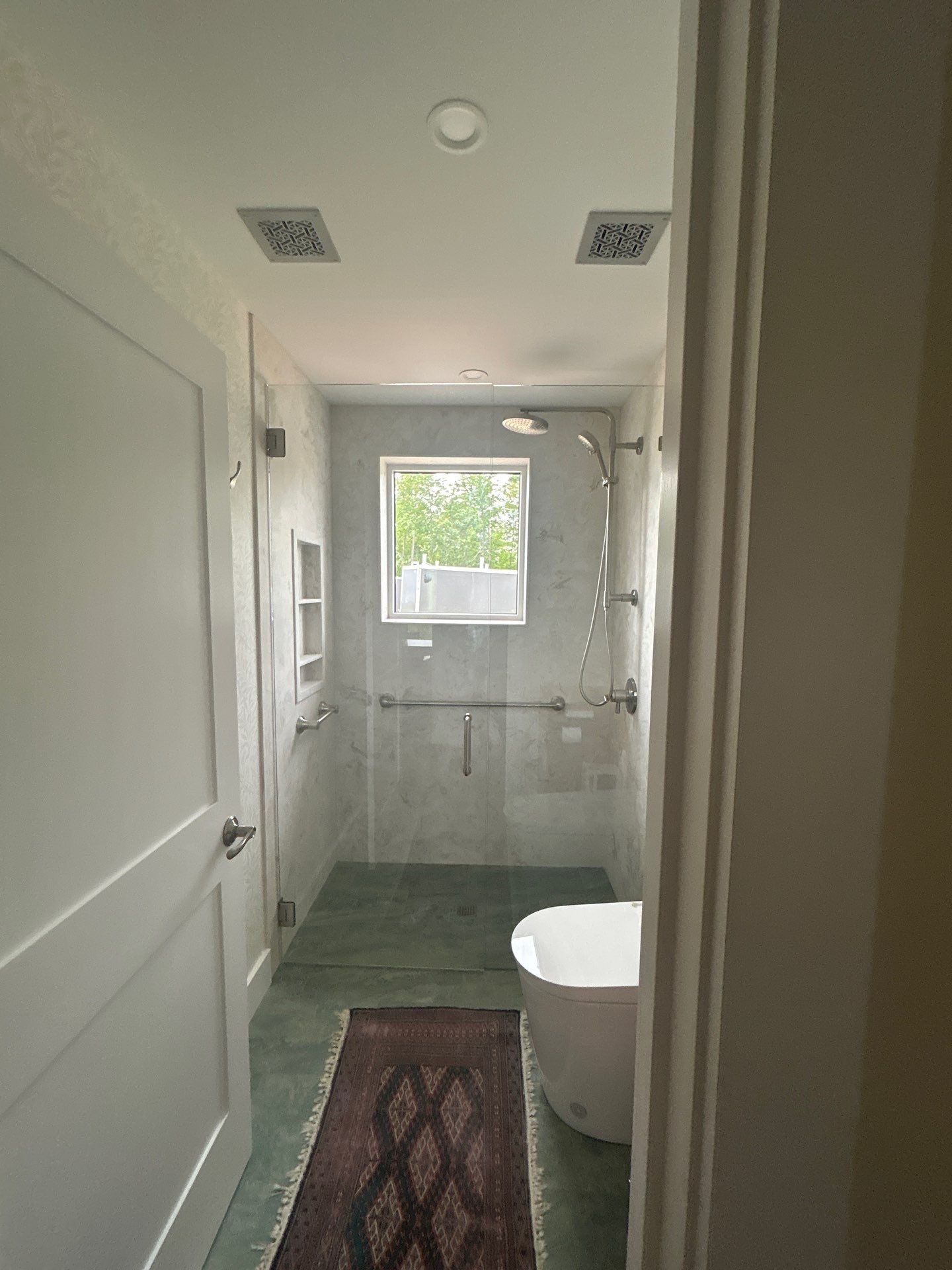 Bathroom Remodel using Tempered Shower Glass by Cheshire Glass Company