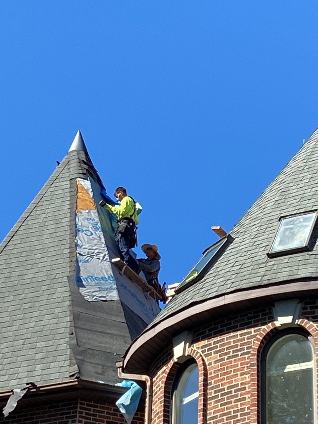 Roof Replacement using CertainTeed Landmark Moire Black by 180 Contractors