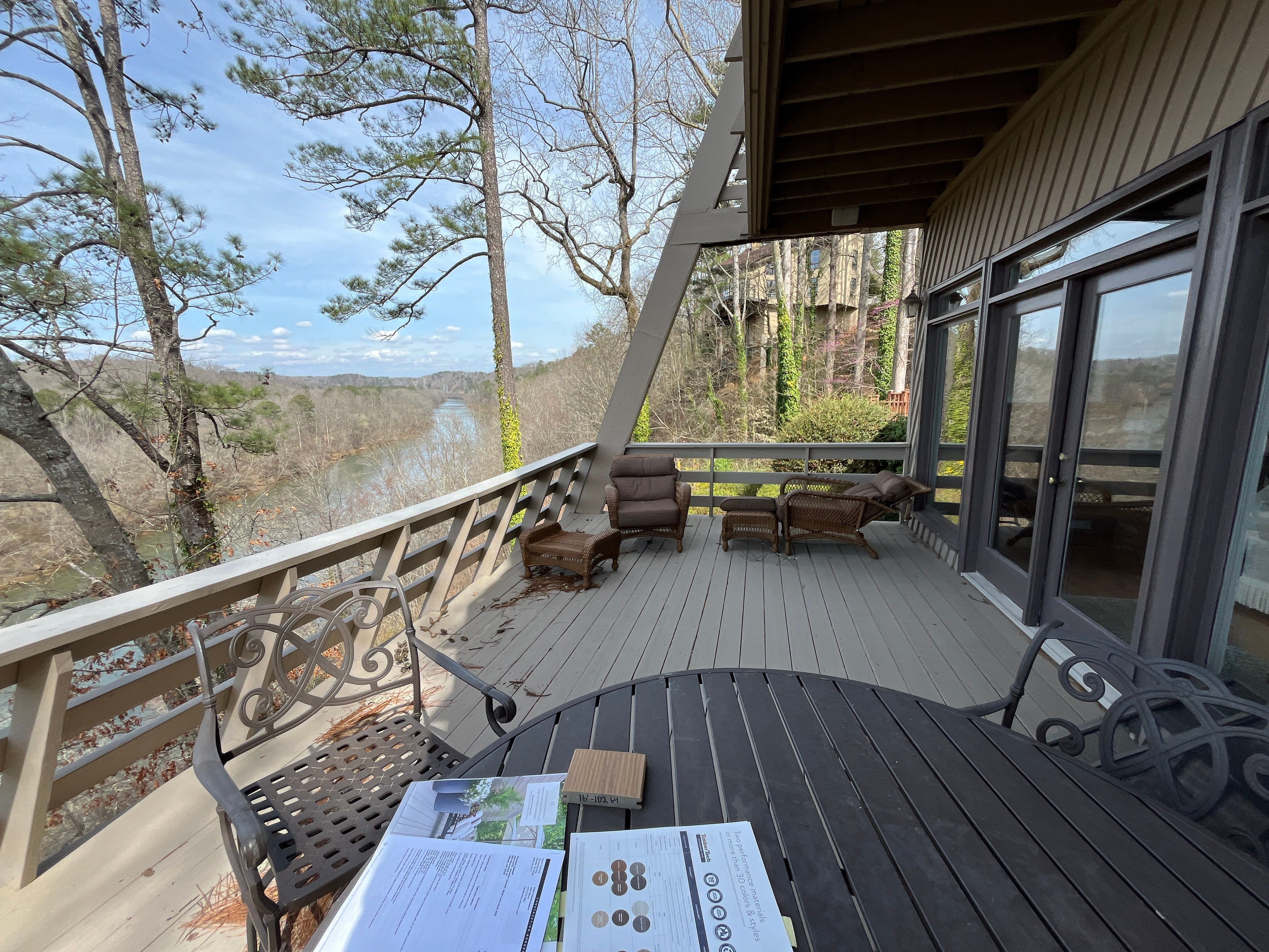 TimberTech Deck Replacement with Metal Cable Railing in Atlanta, GA by Nelson Exteriors