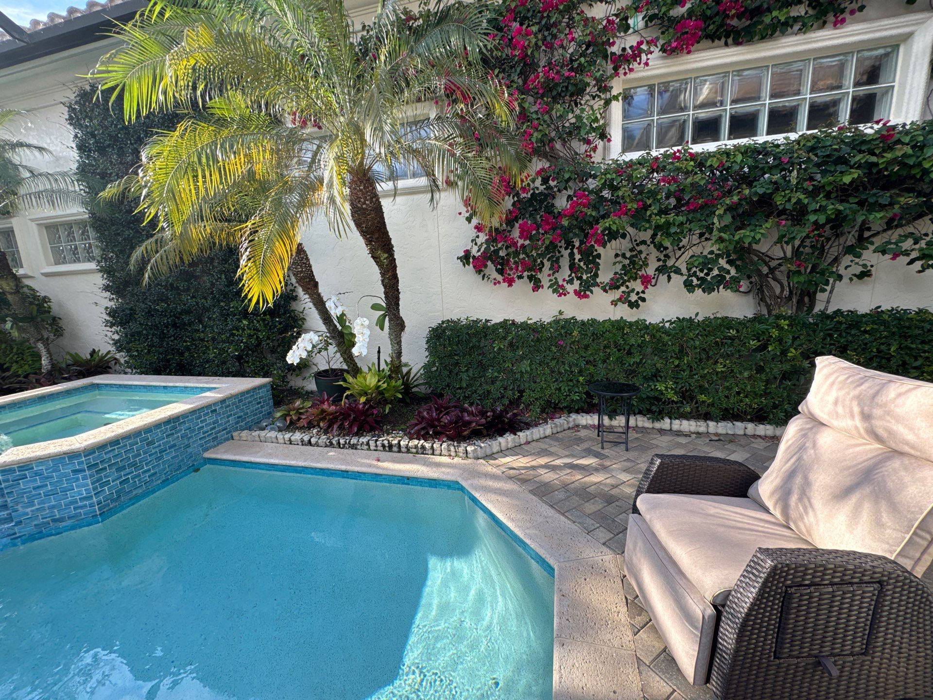 Pool Deck/Landscape/landscape lighting/pool coping/porcelain pavers/Pelican Marsh by Old Town Pavers Llc