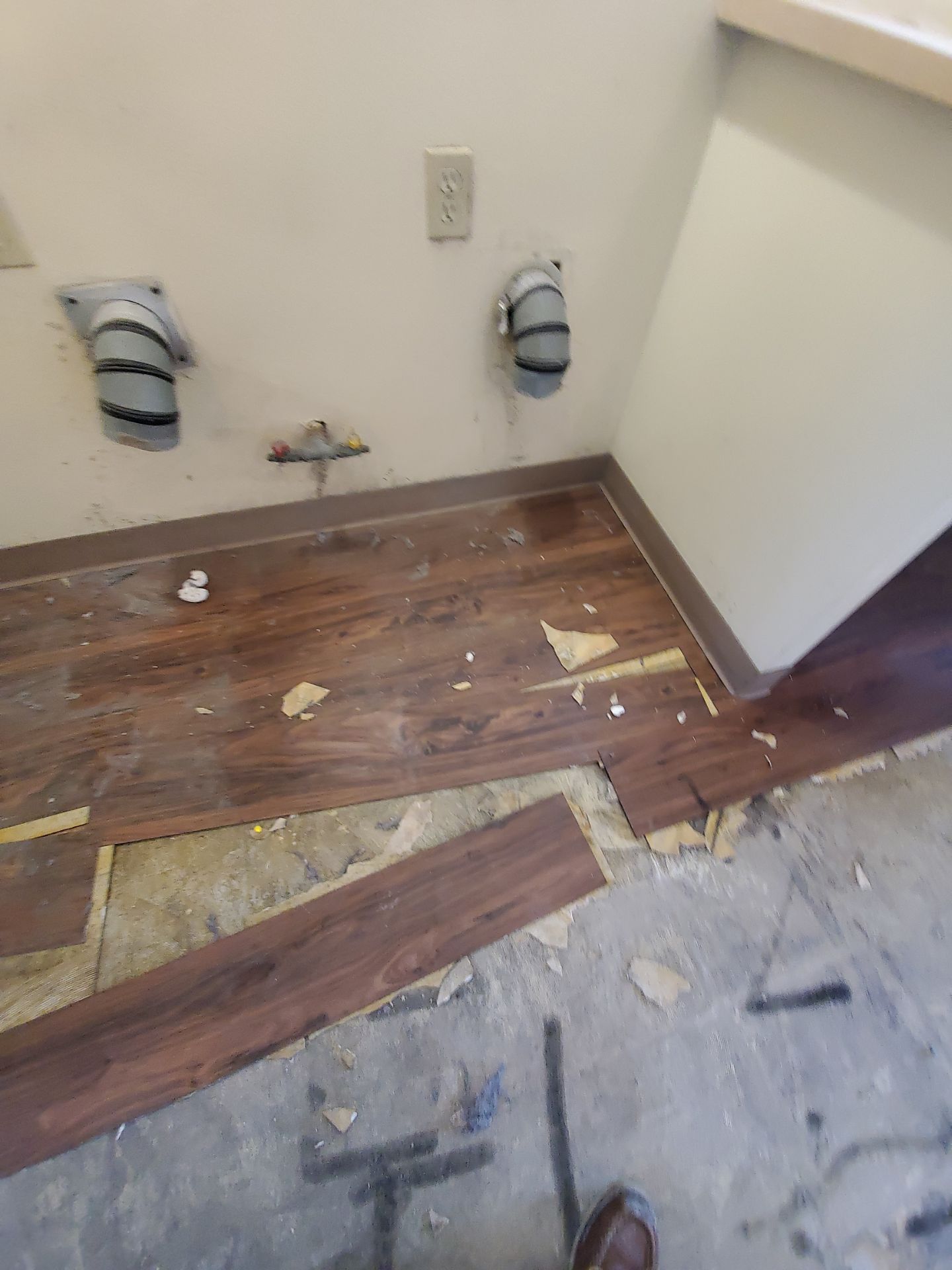 Laundry Room Water Restoration & Rebuild in Irvine by One Stop Source