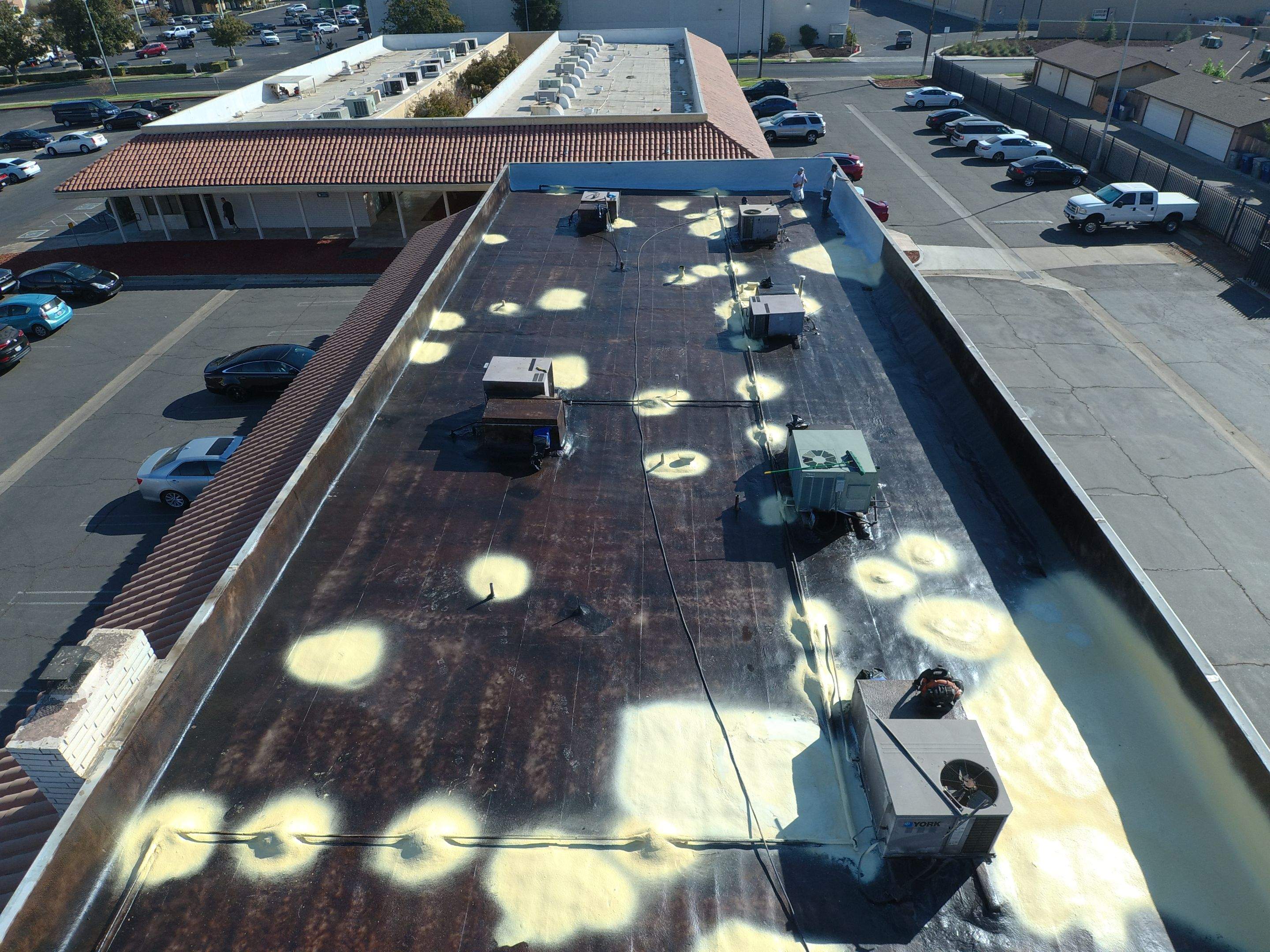 Reburbish existing spray foam job by Straight Edge Roofing Inc