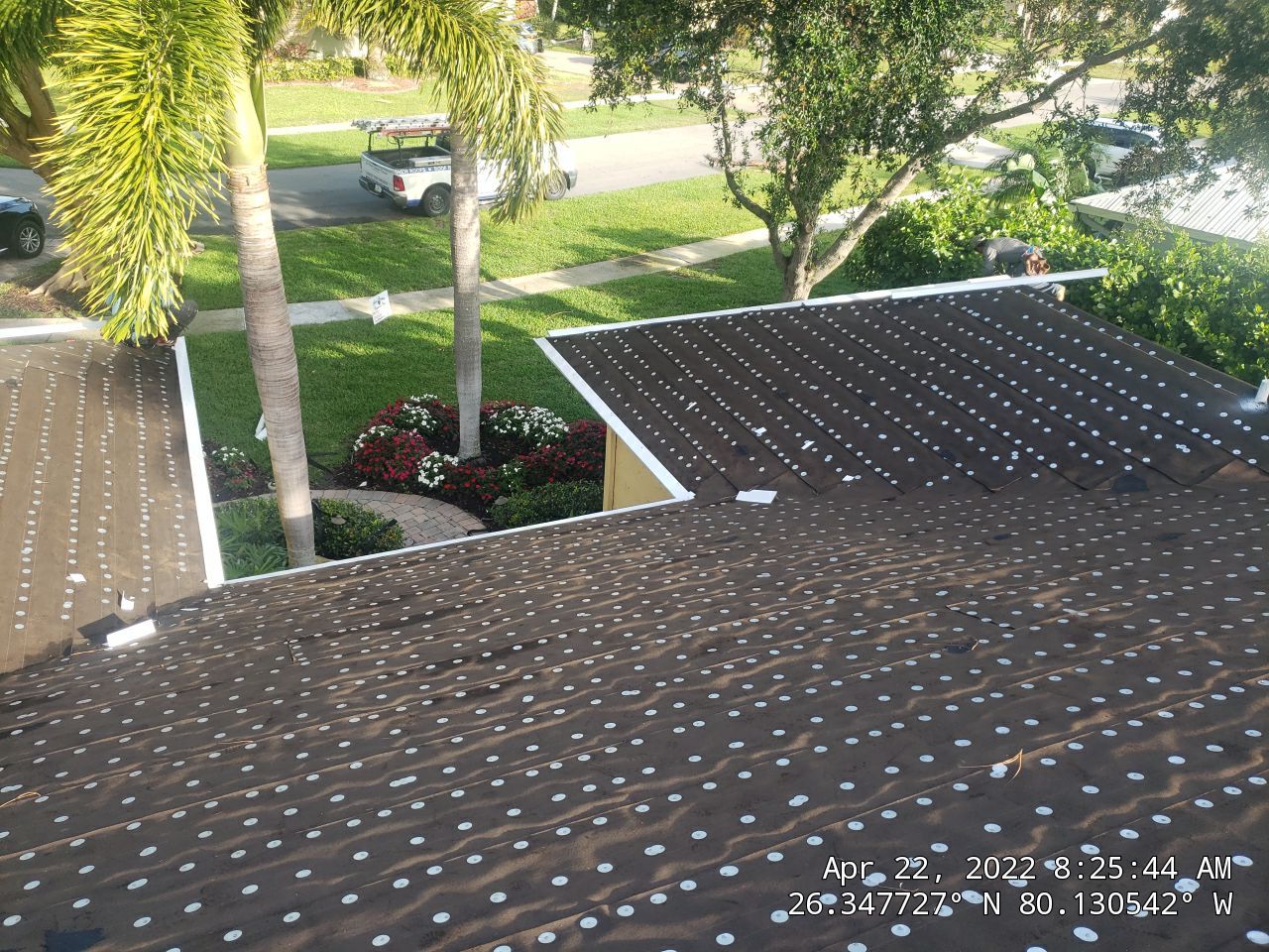 Residential Roofing Installation using 1" Nail strip metal roof by BLUES BROTHERS ROOFING