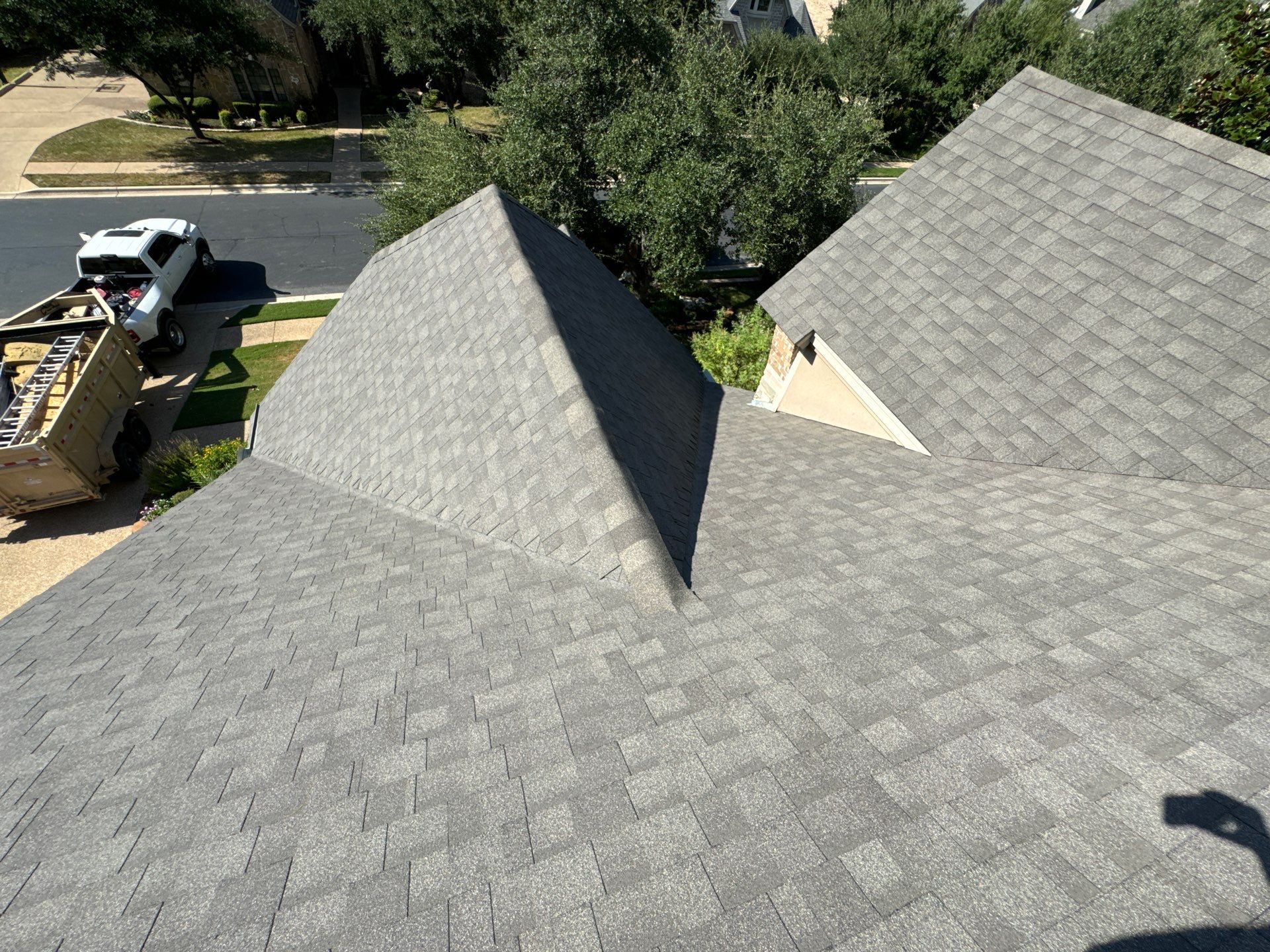 Residential Roofing Installation using IKO, Cambridge in Weathered Wood by Oakwood Roofing and Construction, LLC
