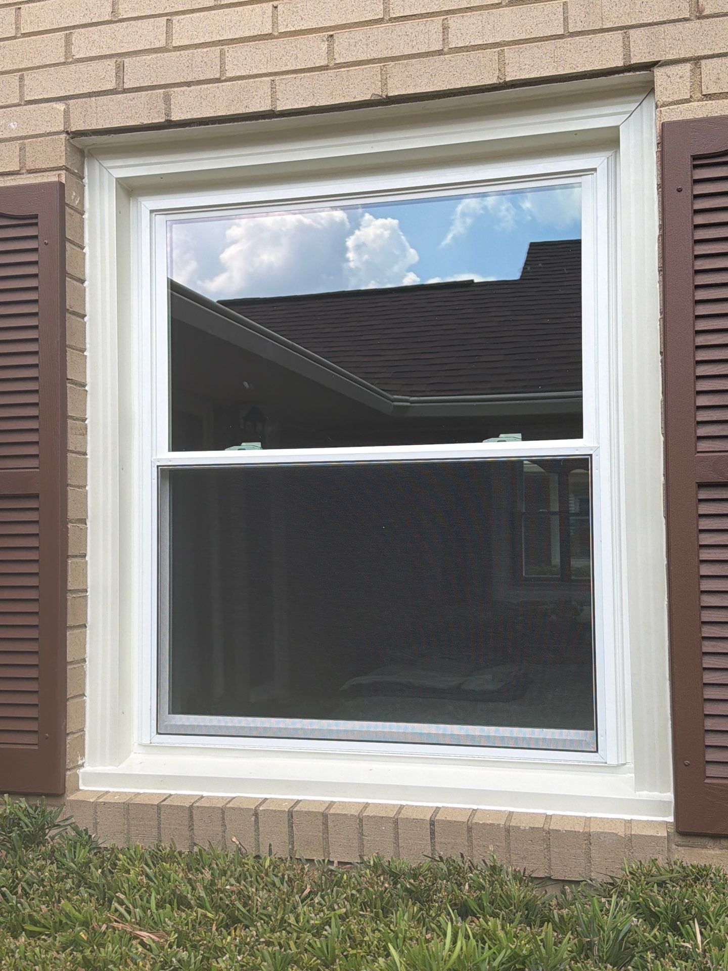 White Vinyl Single-Hung Window Installation for Aiken Brick Home by WindowMax