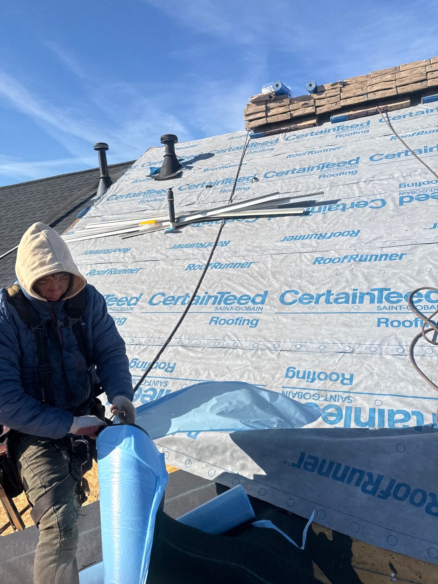 Bristow: Residential Roof Replacement with CertainTeed Landmark Pro in Max Def Colonial Slate by RM Banning, Inc.