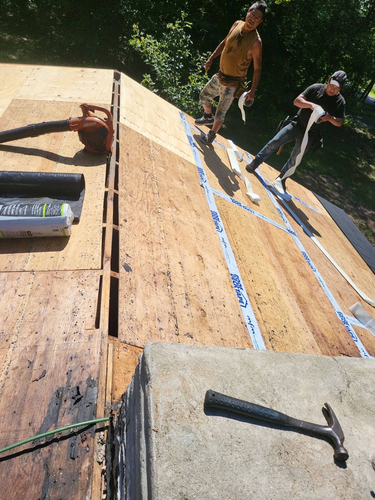 Commercial Roofing Installation using Owens Corning TruDefinition Duration AR - Harbor Blue by A Plus Exterior