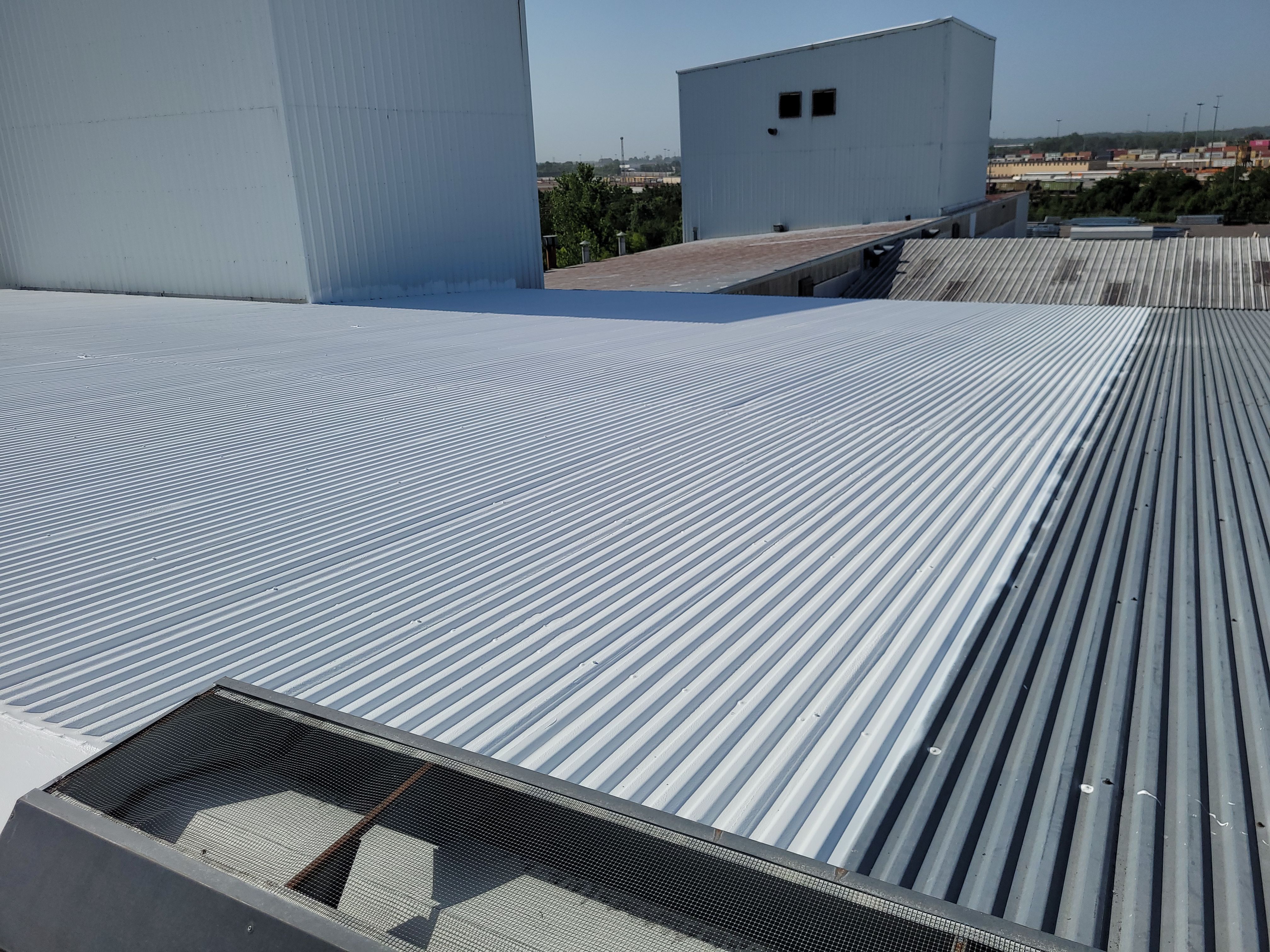Commercial Metal Restoration System using Aldocoat Coatings by Hostetler Roofing