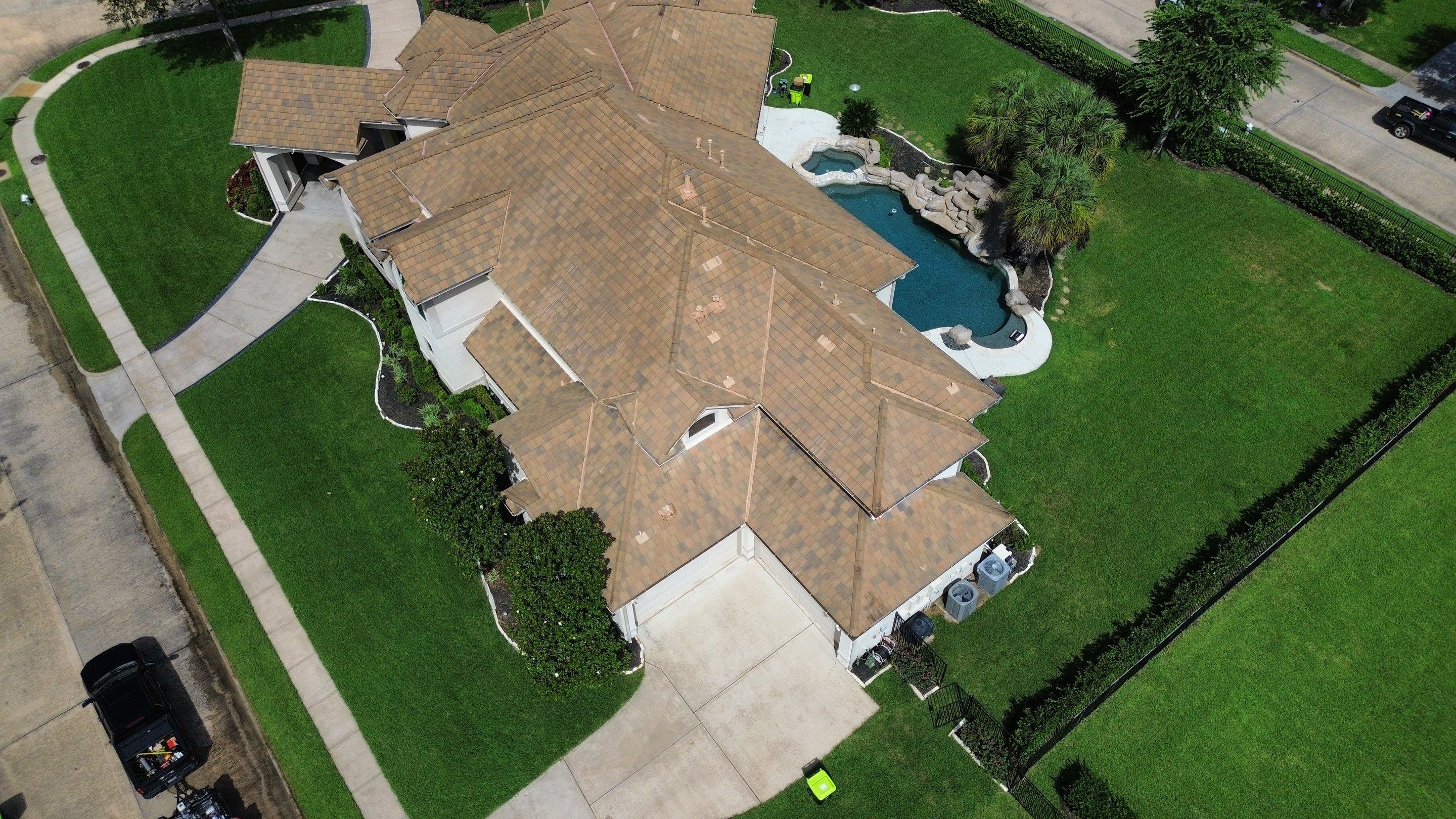 Full Exterior Cleaning and Roof Restoration for Missouri City Estate by Zeal Power Washing