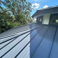 .032 Aluminum 1.5" Mechanical Seam Charcoal Gray by Total Roofing System The Metal Roof Experts