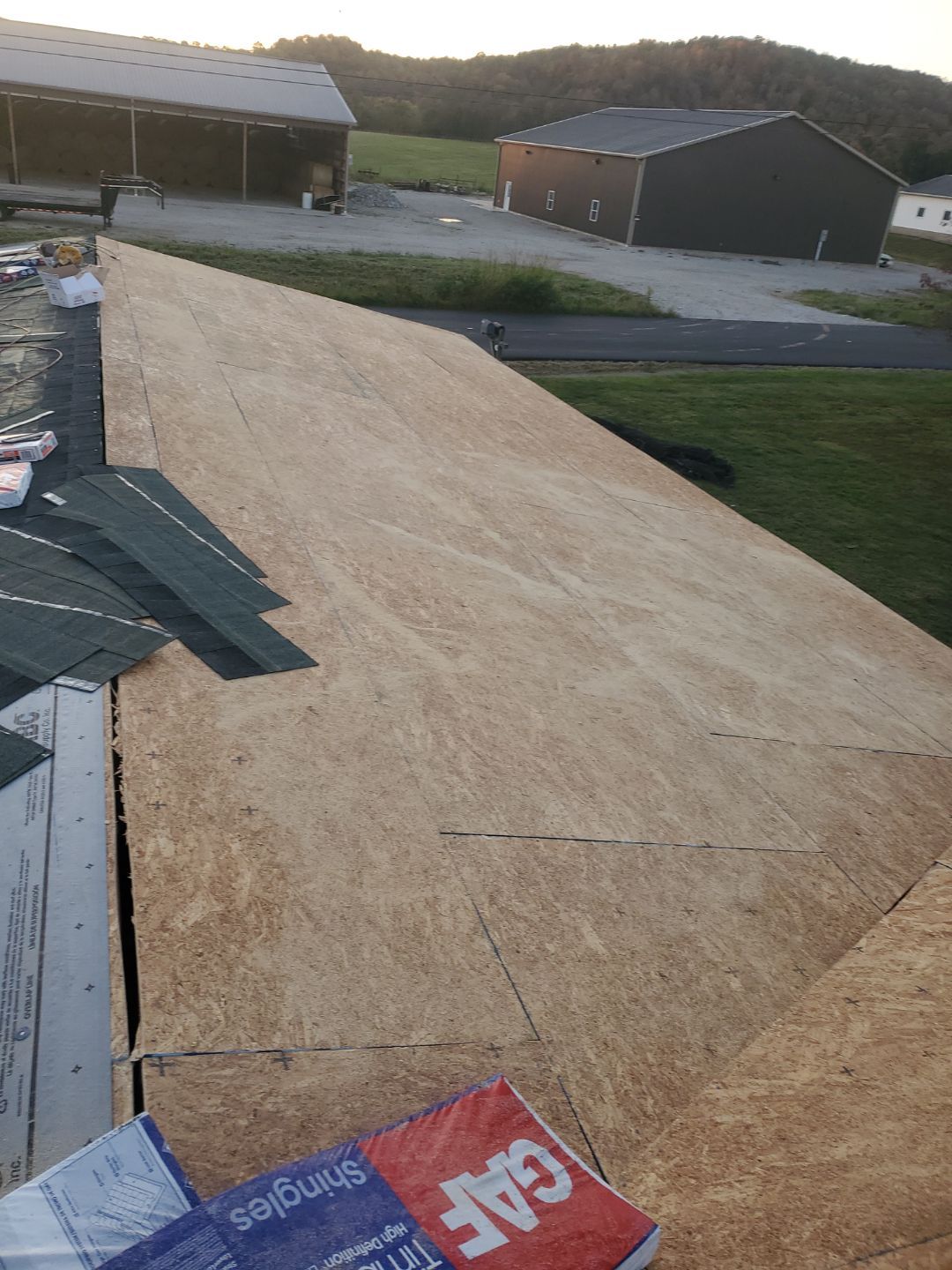 Residential Roofing Installation using GAF Timberline HDZ Biscayne Blue by Rainstoppers Roofing