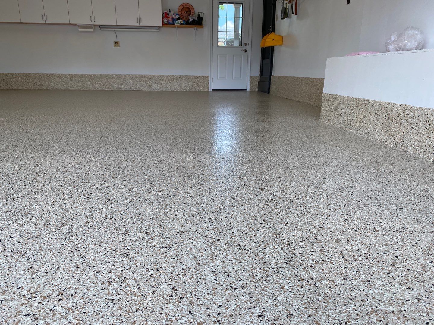 Garage Floor and Patio using Driftwood by Your1DayFloor.com