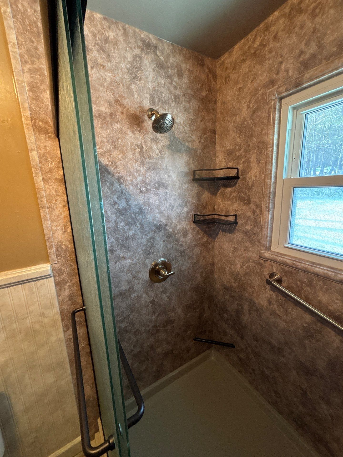 Tub To Walk-In Shower Conversion in Bloomingburg, NY by Yankee Home Improvement
