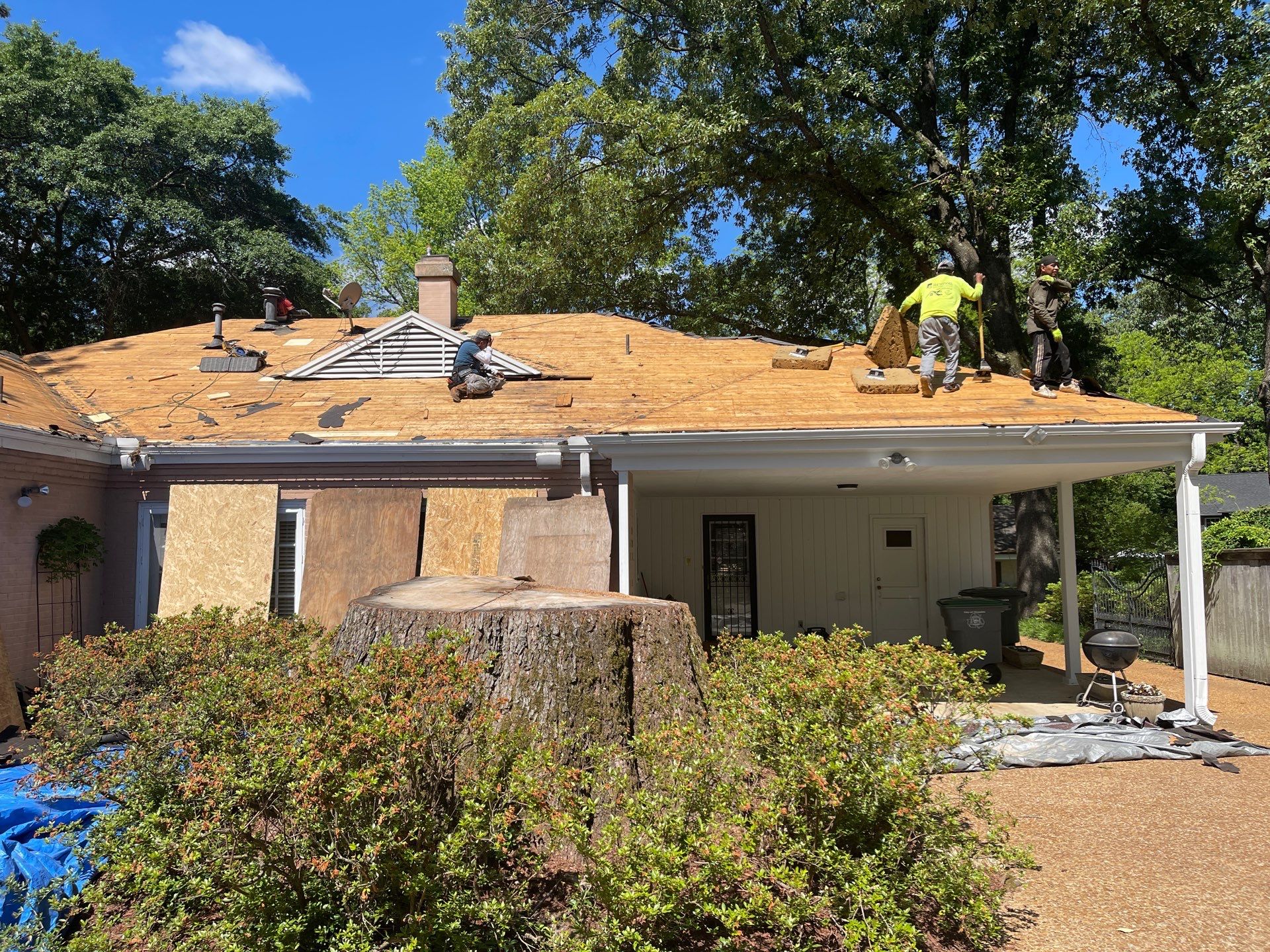 East Memphis Home Roof Replacement Featuring Pewter Gray GAF Timberline HD Shingles by Revival Roofing Services