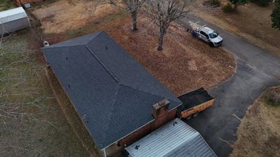 CertainTeed Landmark Moire Black Architectural Shingles on Inman SC Brick Ranch Home
