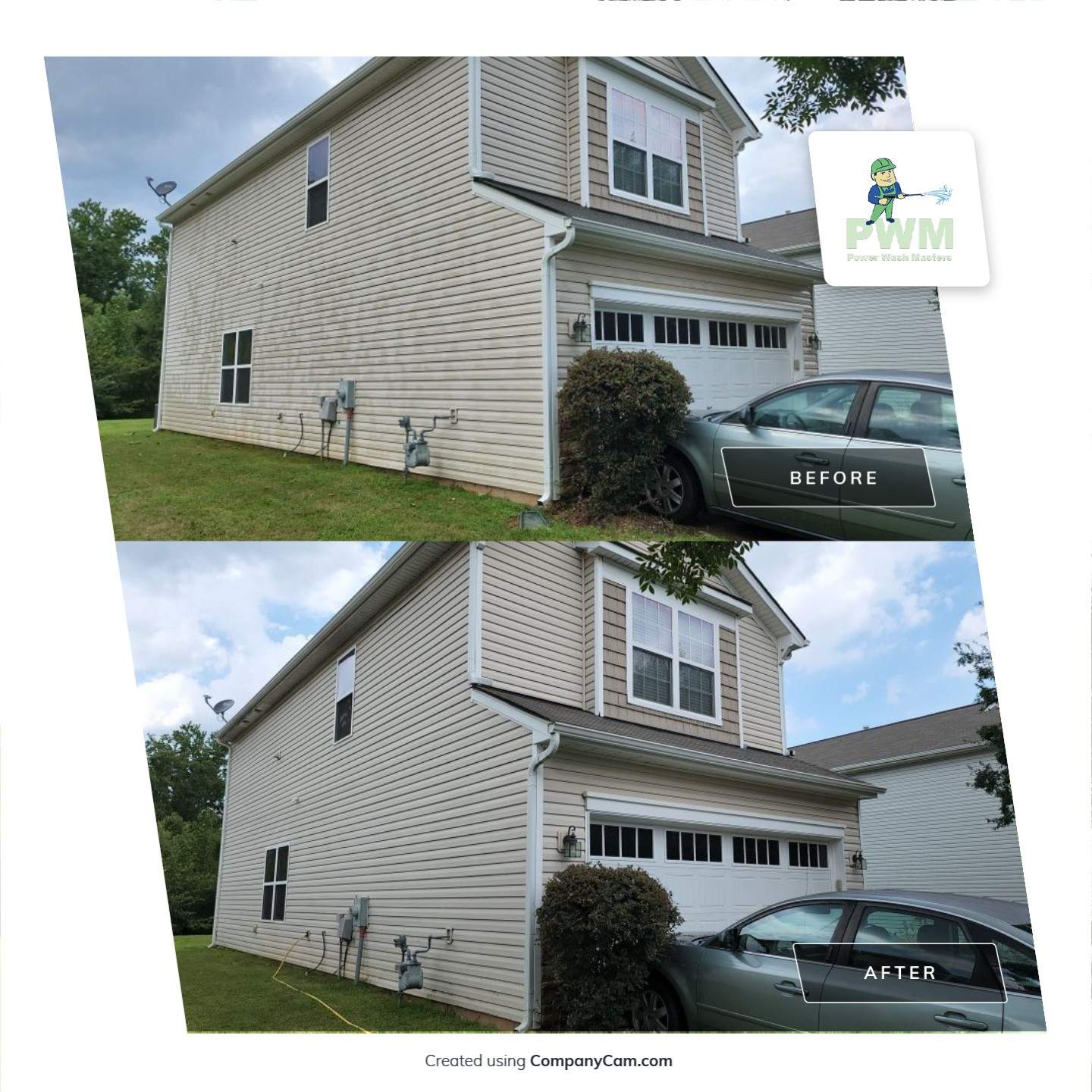House Wash using cleaner by Power Wash Masters LLC
