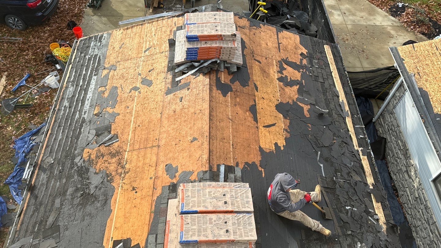 Roof Replacement using CertainTeed Landmark Moire Black by 180 Contractors