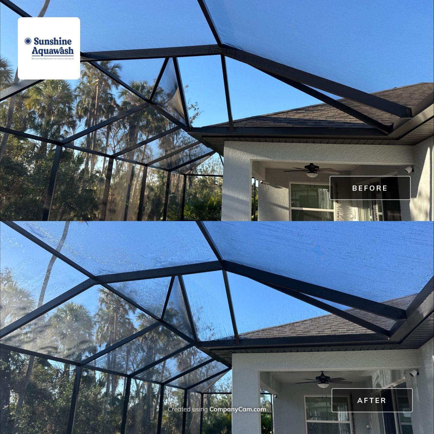 Paver Pool Deck Cleaning & Pool Cage Cleaning in Trevesta – Palmetto, FL by Sunshine AquaWash