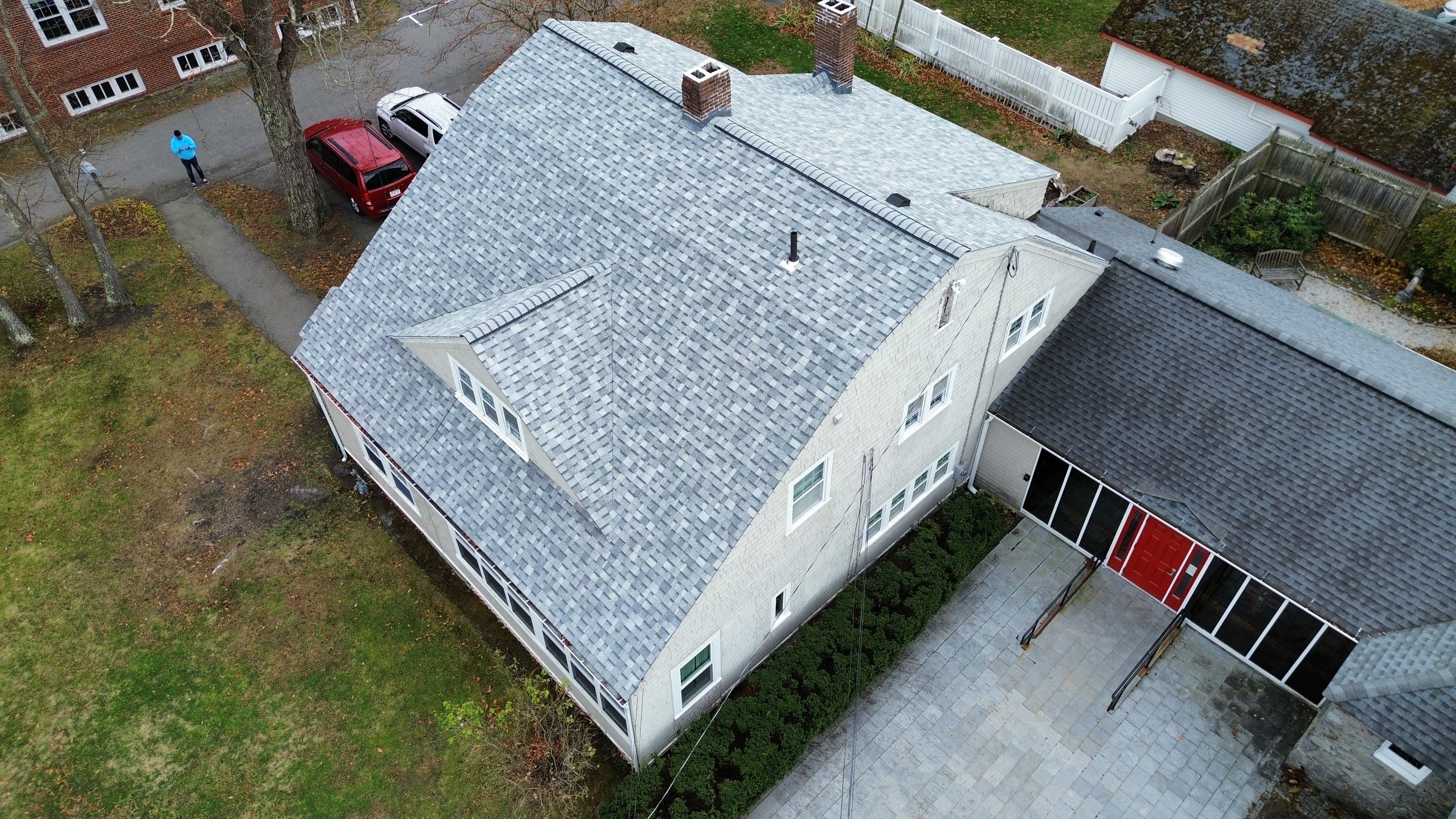 Ayer Church Complete Roof with Code-Compliant Overlay & Dual Chimney Restoration by Mighty Dog Roofing of Greater Middlesex County
