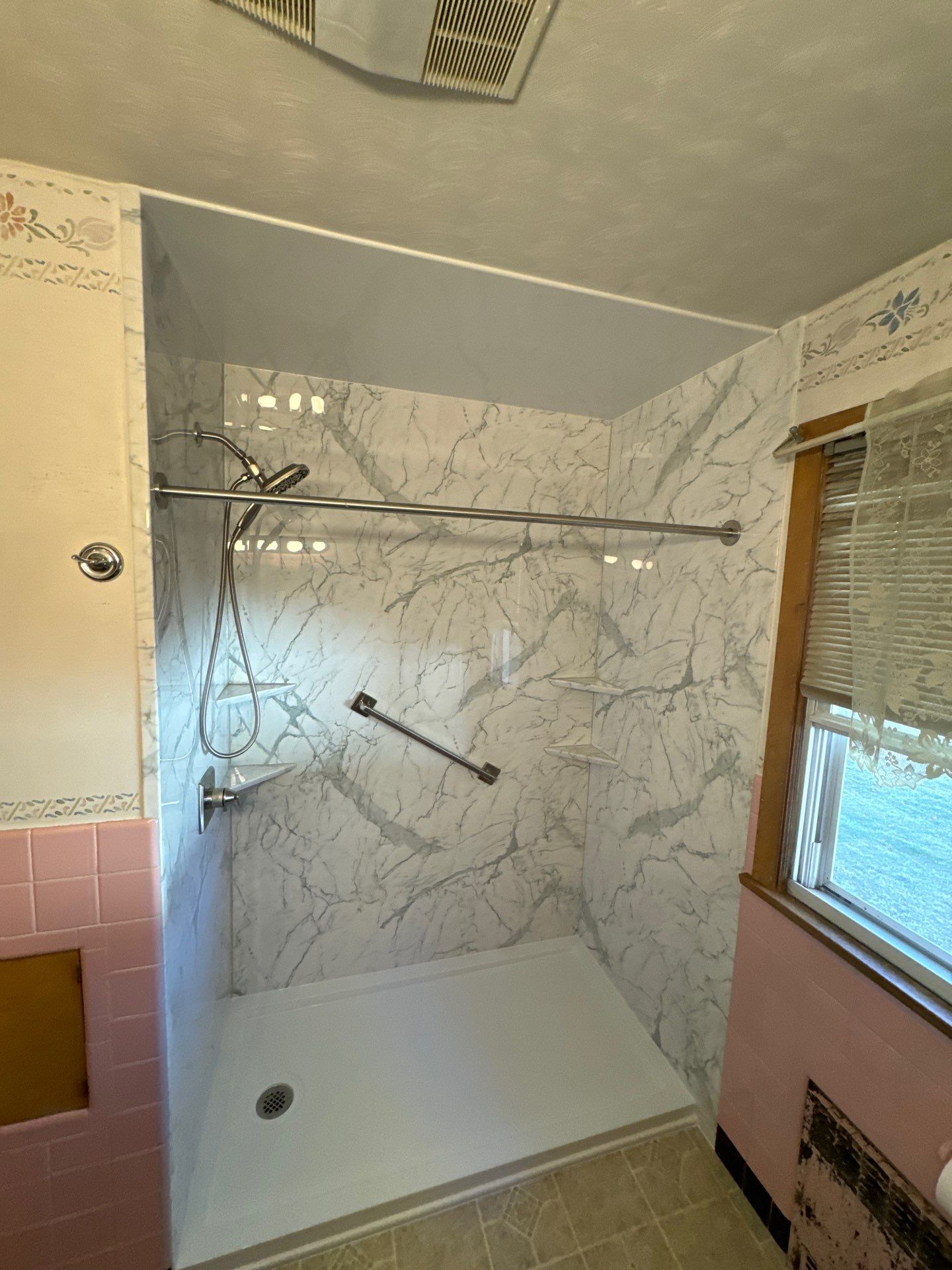 Tub to Walk-In Shower Installation in Ludlow, MA  by Yankee Home Improvement