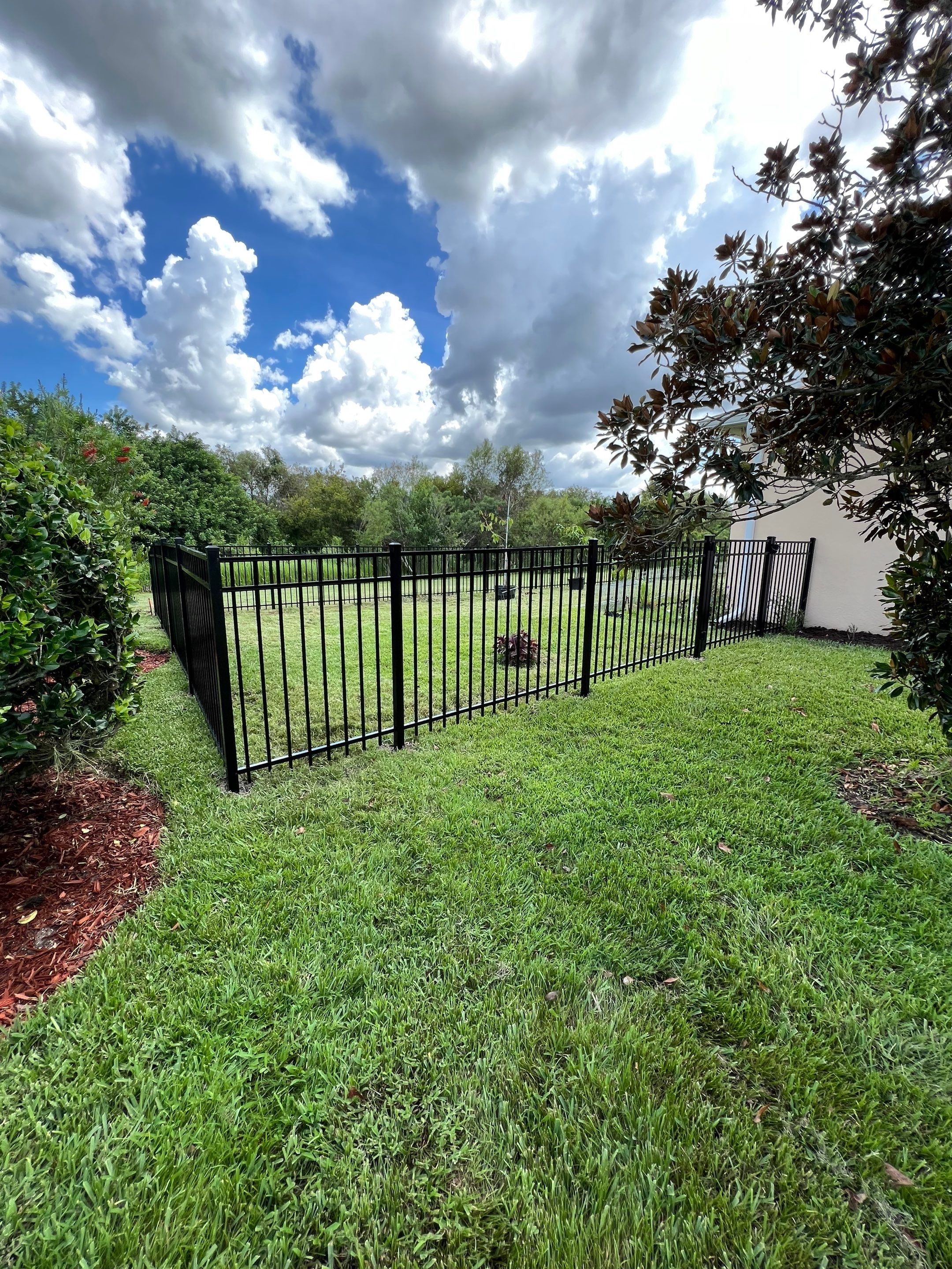 Black Aluminum Fence Installation in Bradenton, FL by Asap fence and gates, LLC