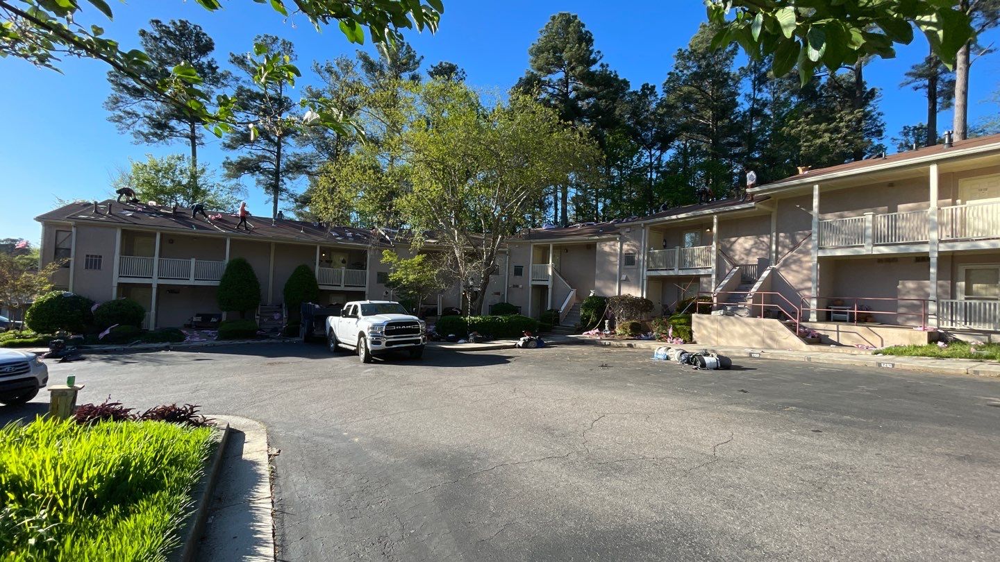 Commercial Roofing Installation using Owens Corning Autumn Brown by Inspector Roofing and Restoration