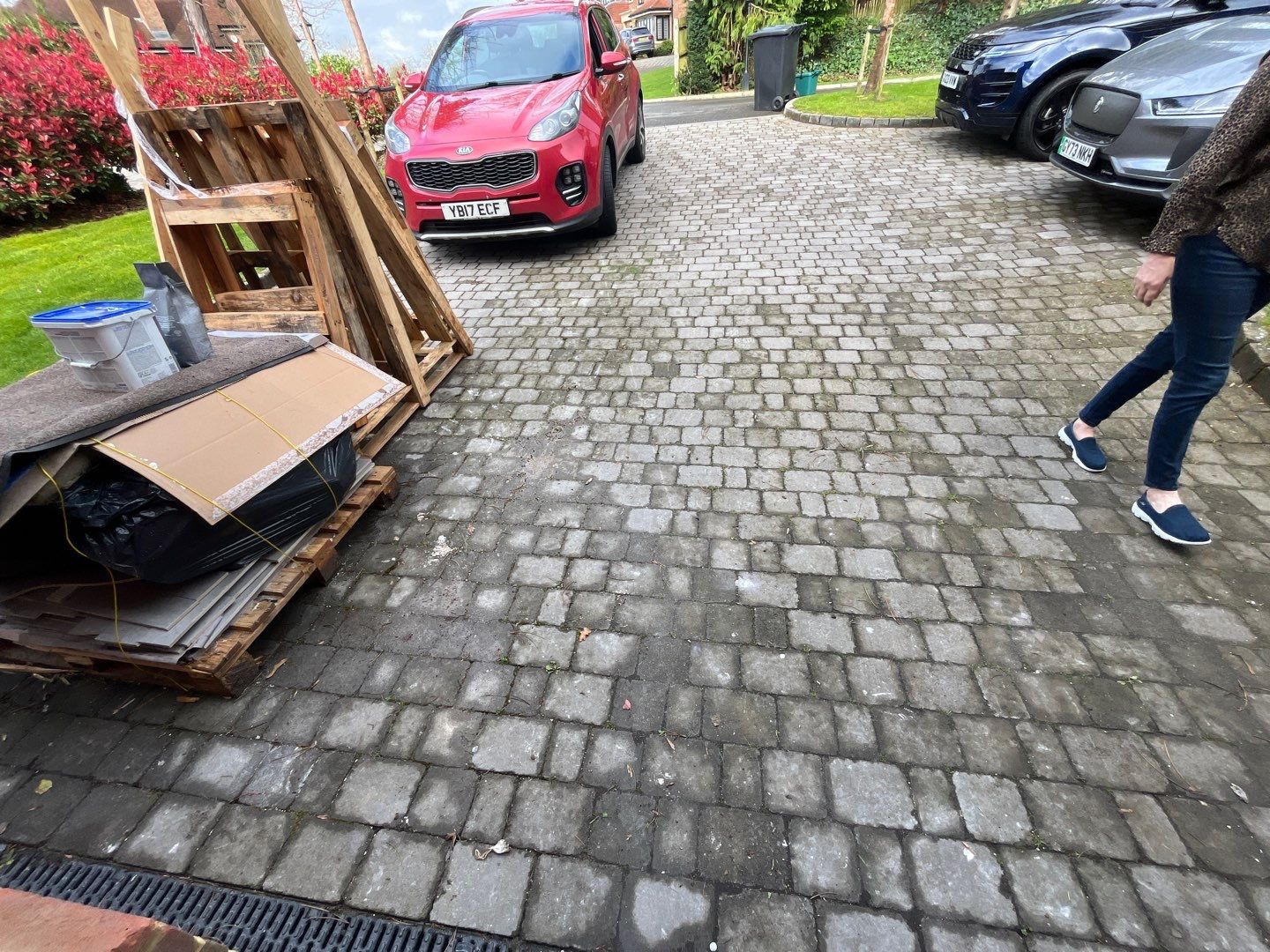 Roof Patio Driveway Clean using Honda 15lpm Low Pressure Washing Machine by Ges Exterior Cleaning ltd