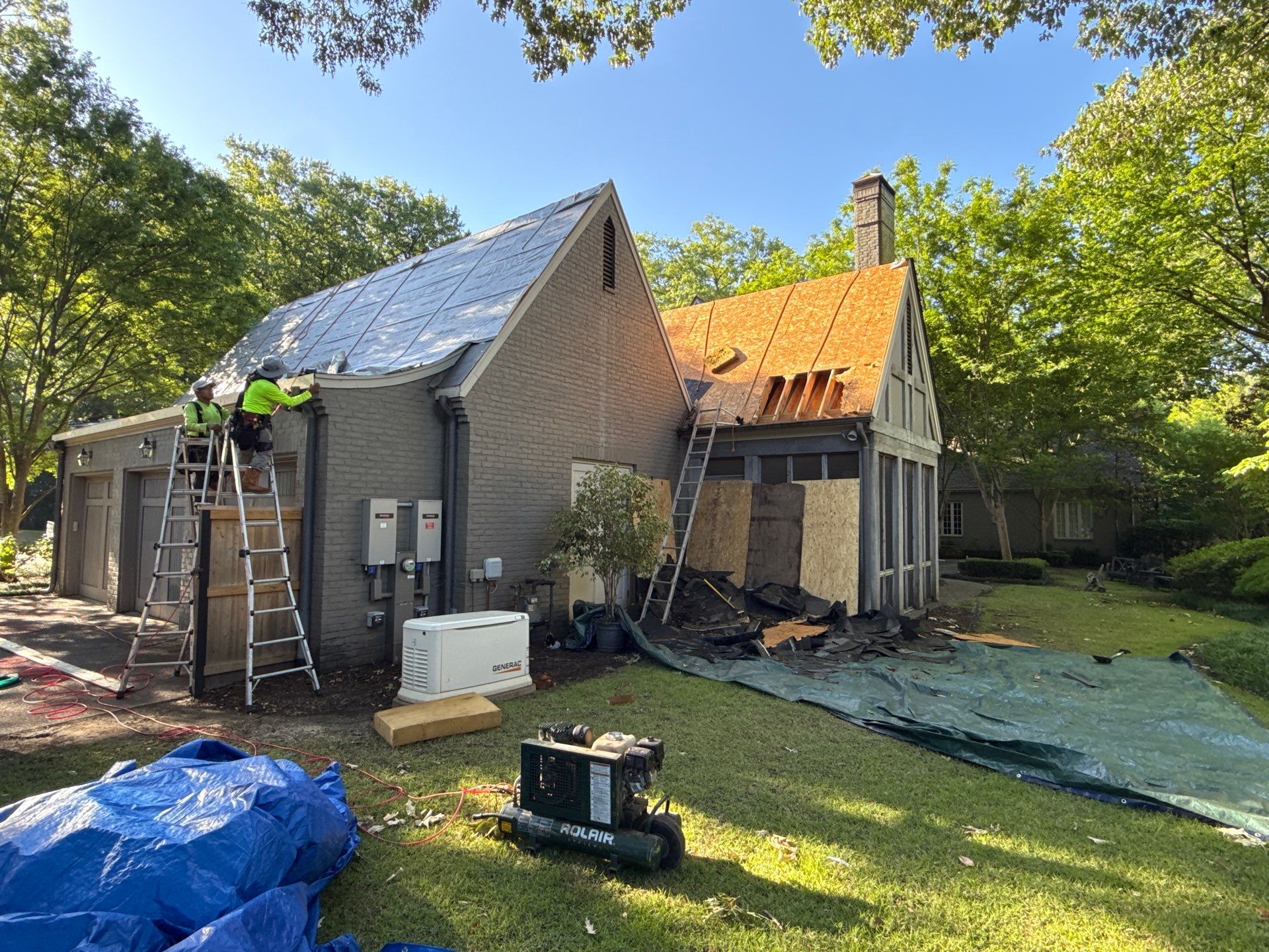GAF Timberline HDZ Roof Replacement and Exterior Wood Repairs in Memphis by Revival Roofing Services