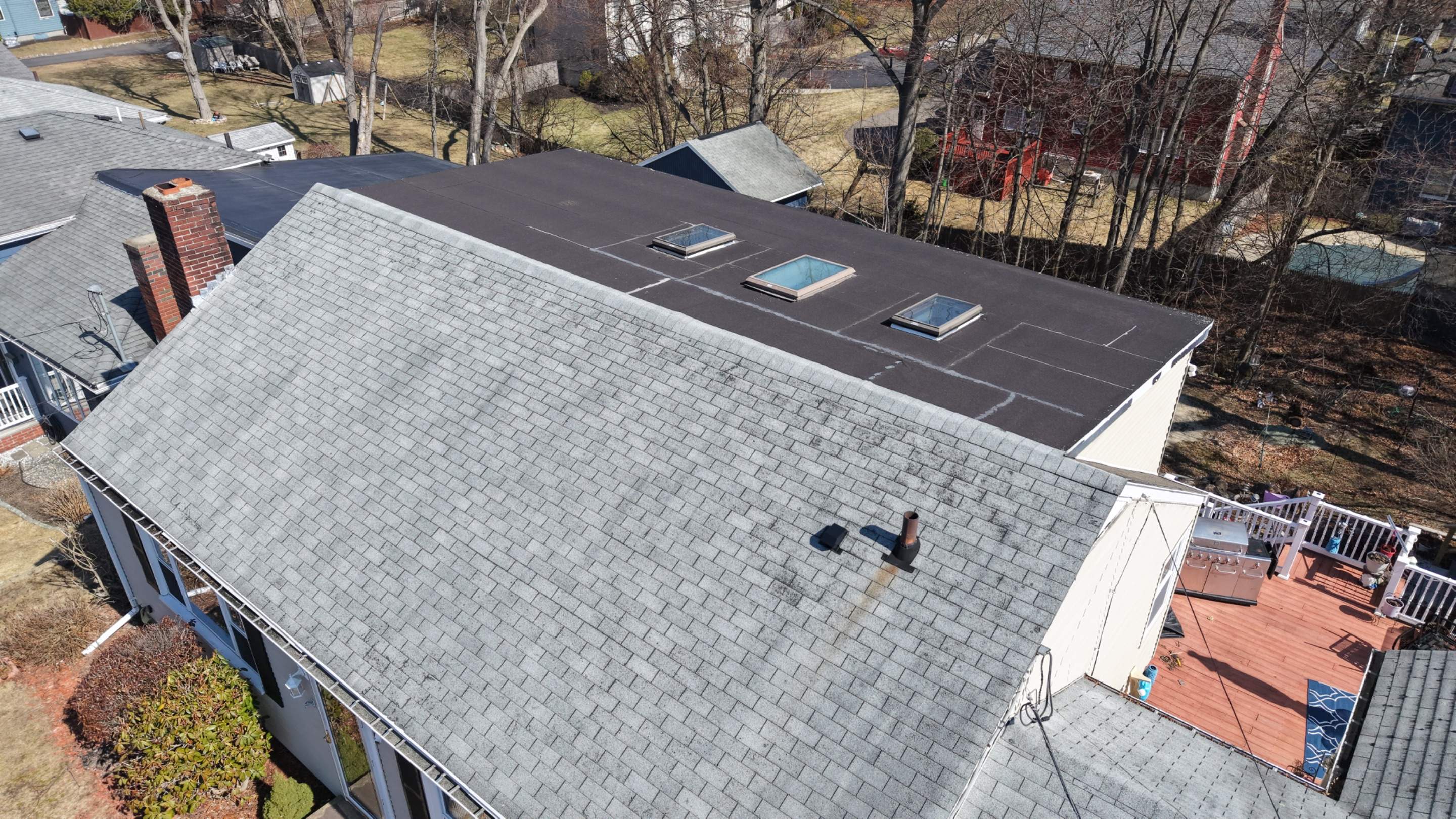 Major Roof Overhaul in Lynn, MA – Full Replacement, Skylight Removal, Gutters & Custom Flashing by JOHNNYS PRO