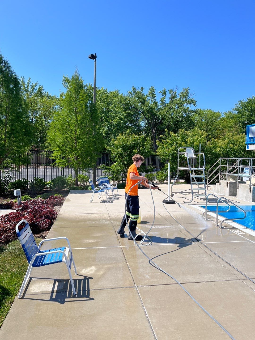 Northbrook, IL Park Dist. annual cleaning by Northern Power Washing LLC.