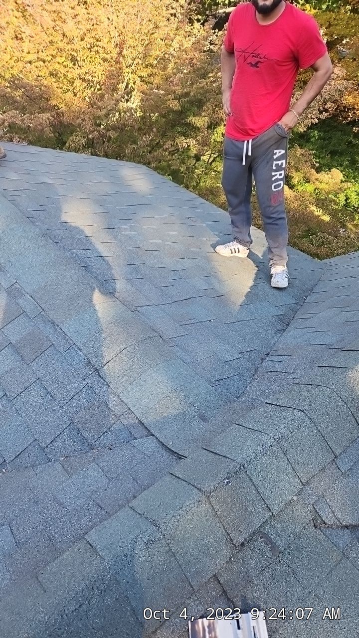 Residential Roofing Installation using Owens Corning TruDefinition Williamsburg gray by A Plus Exterior