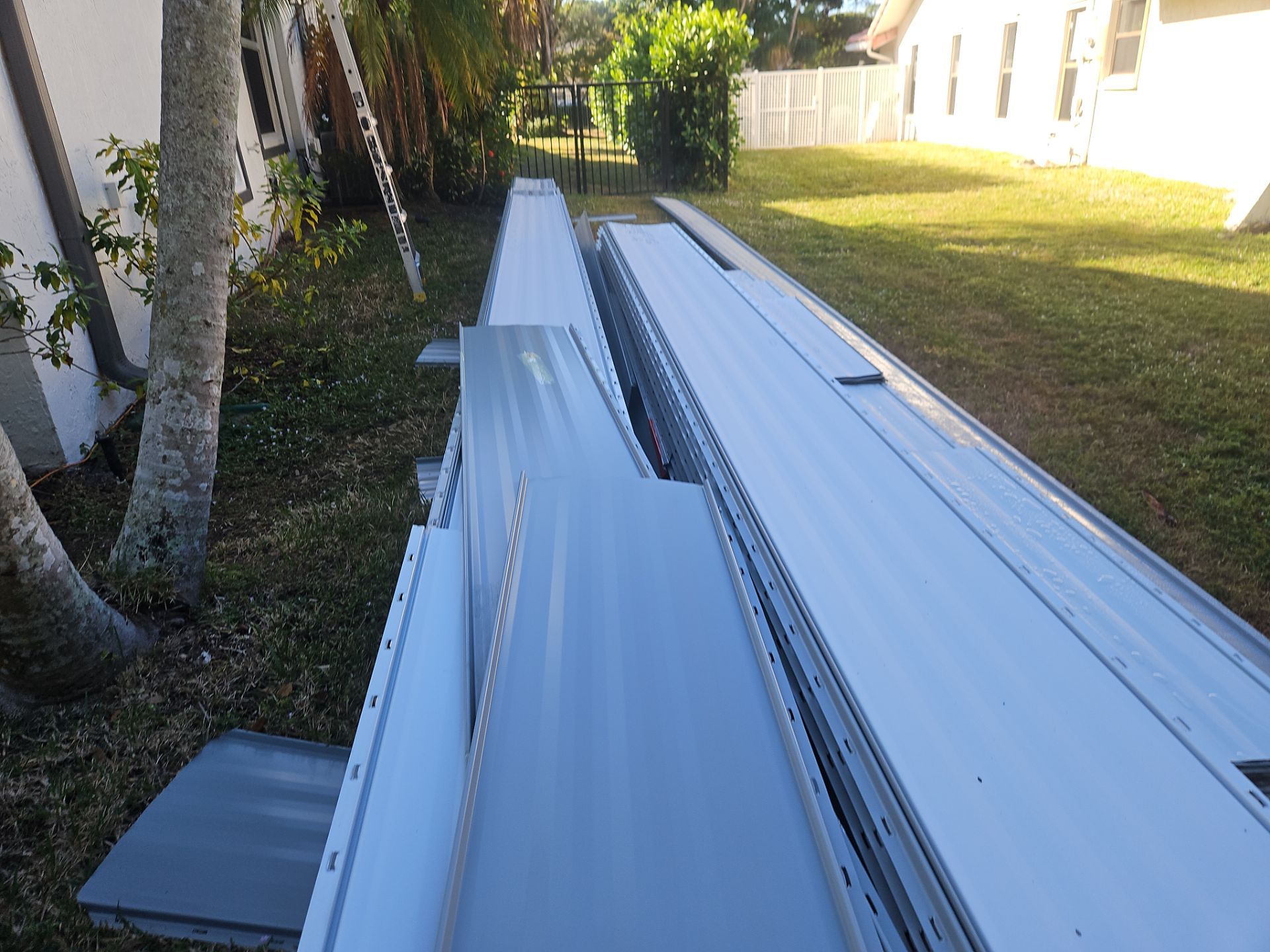 Residential Roofing Installation using 1" Nail strip metal roof by BLUES BROTHERS ROOFING