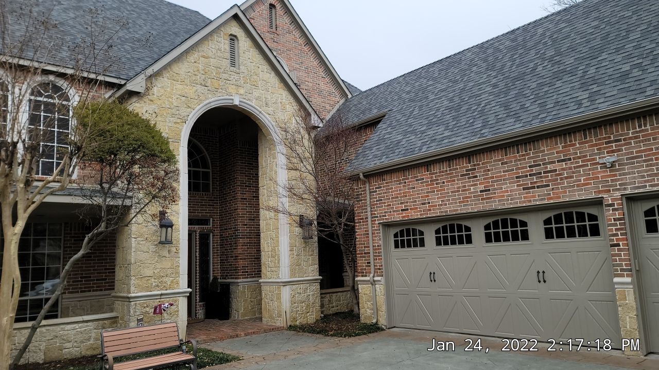 Insurance Claim Roof and Gutters using Owens Corning - Duration- Estate Gray -New Gutters - Exterior paint by Tex-Line Roofing