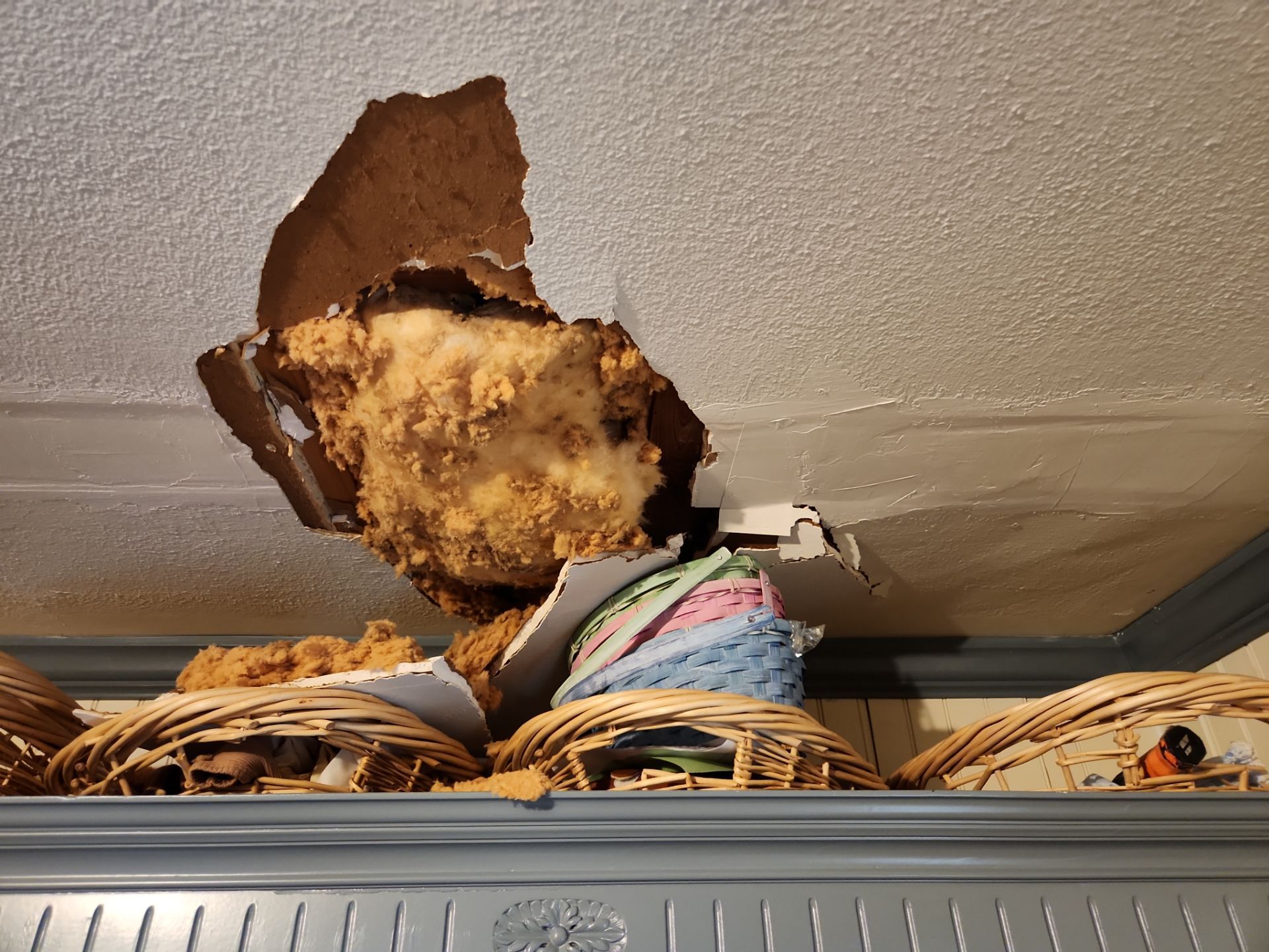 Ceiling Drywall Repair and Texture Matching in Hyde park, Austin by RejuveNate Renovations LLC