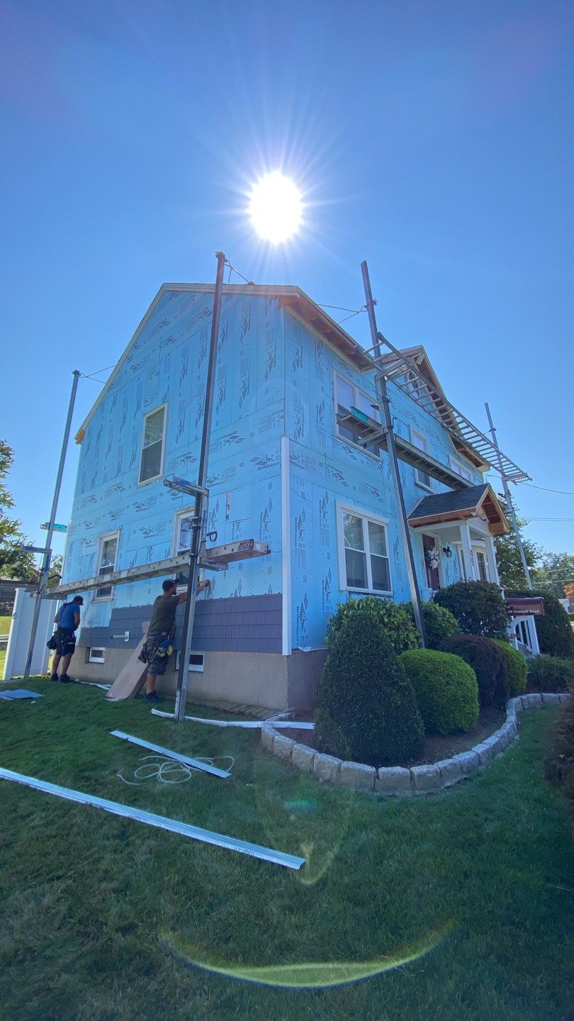 Residential Roofing Installation using Owens Corning TruDefinition & Certainteed Cedar Impressions Pacific Blue by A Plus Exterior