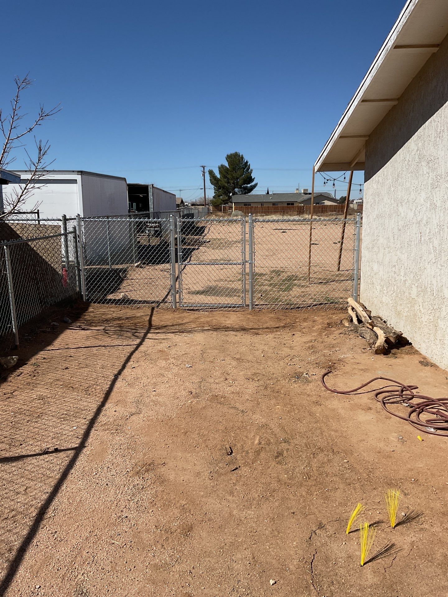 Fence Installation using chain -link by Fence Guys Inc. 
