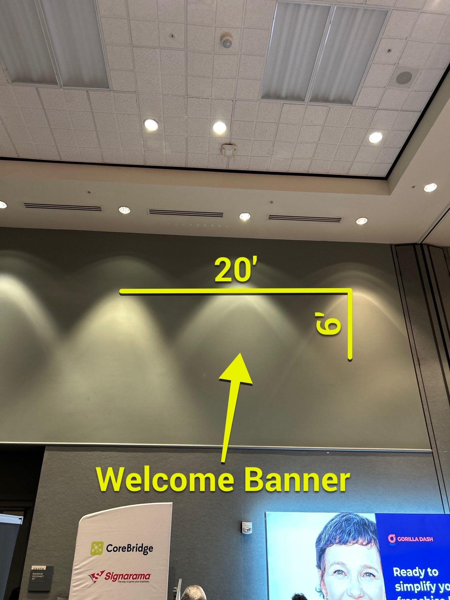 Commercial Event Branding and Lighting Installation in Williamsburg by CompanyCam Sales Demo