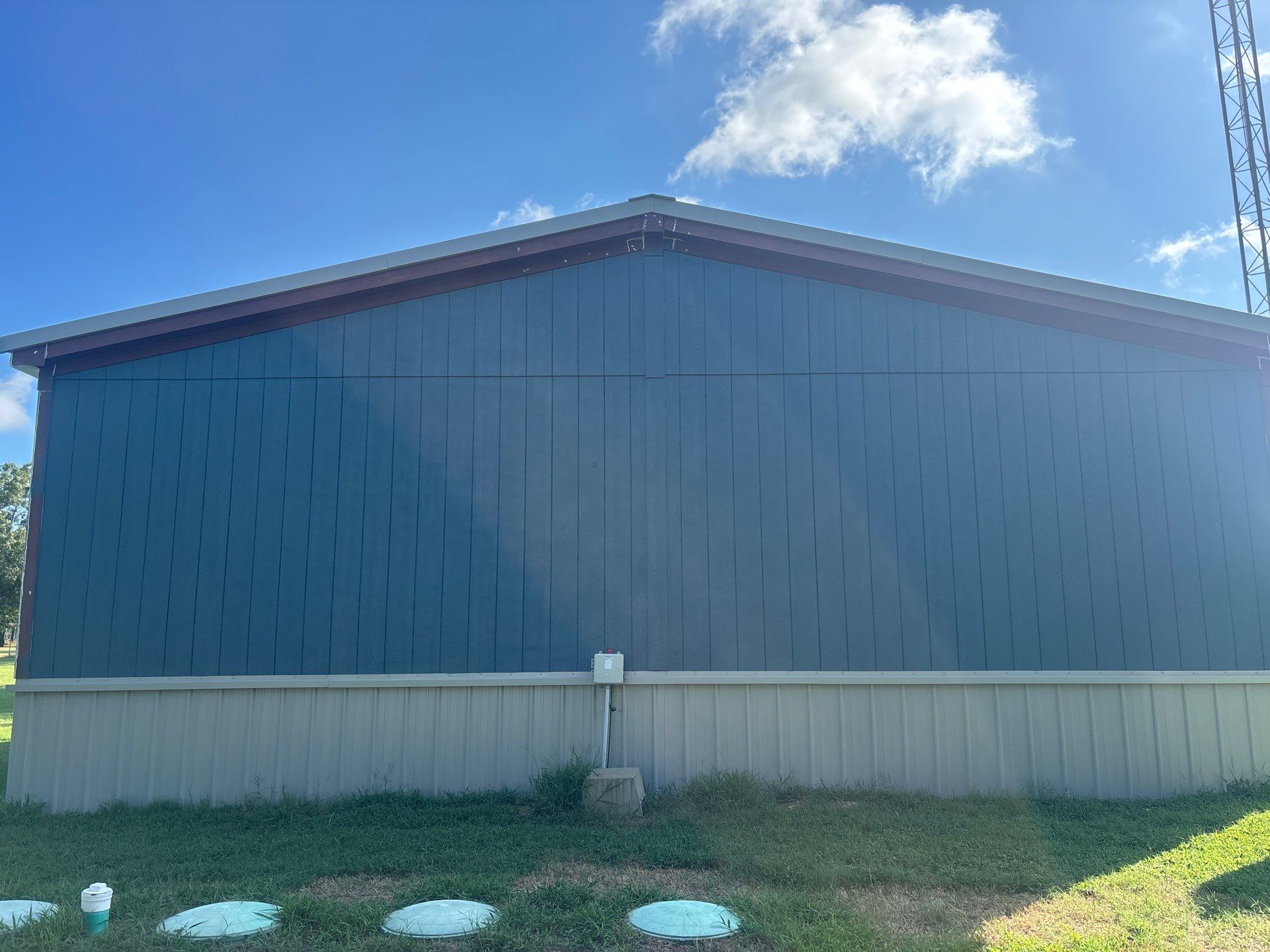 Exterior Painting in Fruitvale, TX | Wood Porch & Home in Deep Navy Blue by Quality Coats Painting