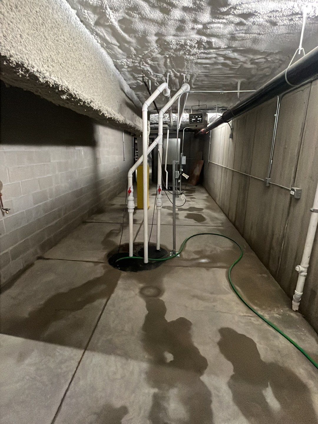 Parking garage post construction cleanup by Northern Power Washing LLC.