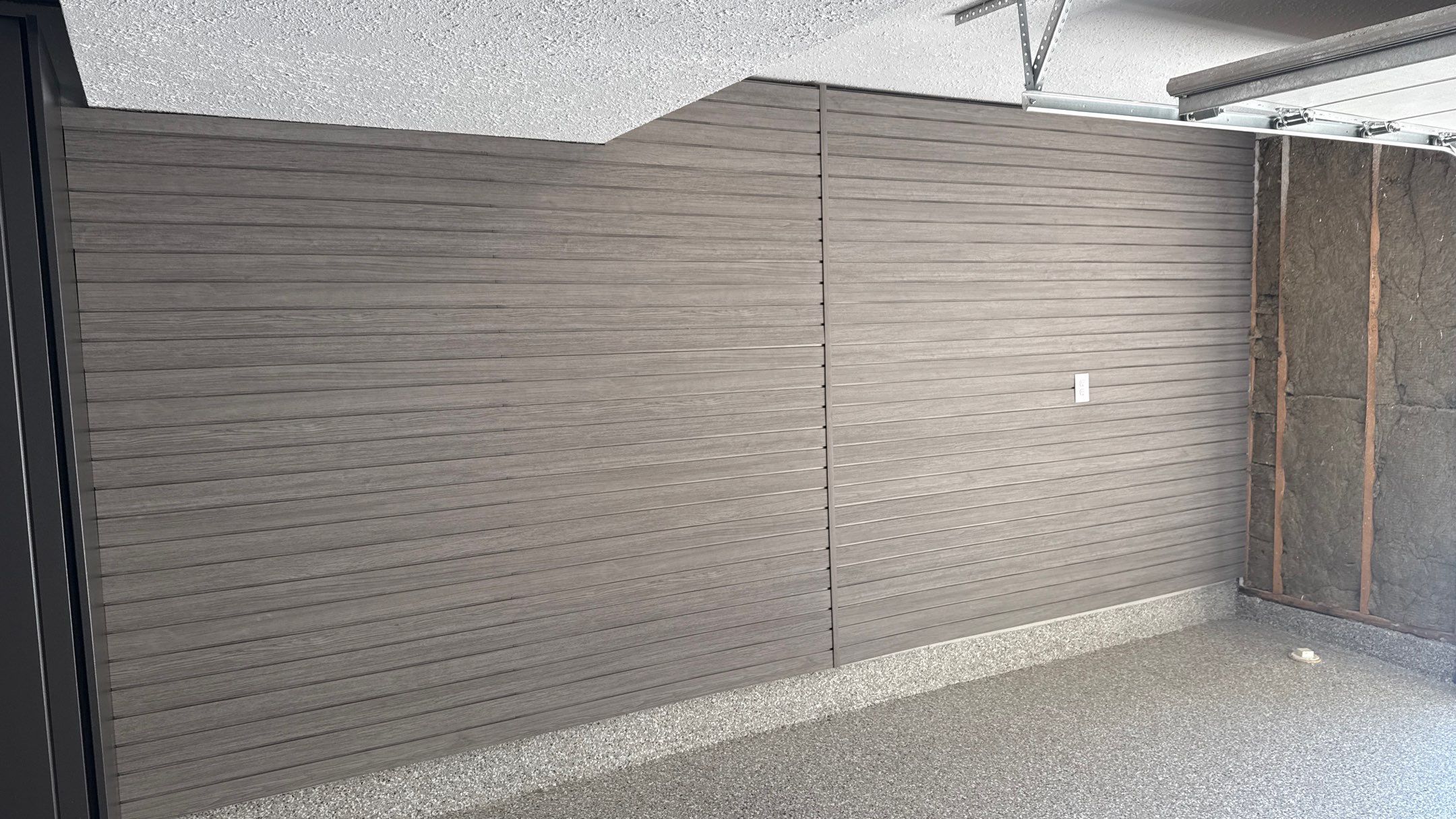 Wow Look Floor to Ceiling Slatwall  by Banner Garage