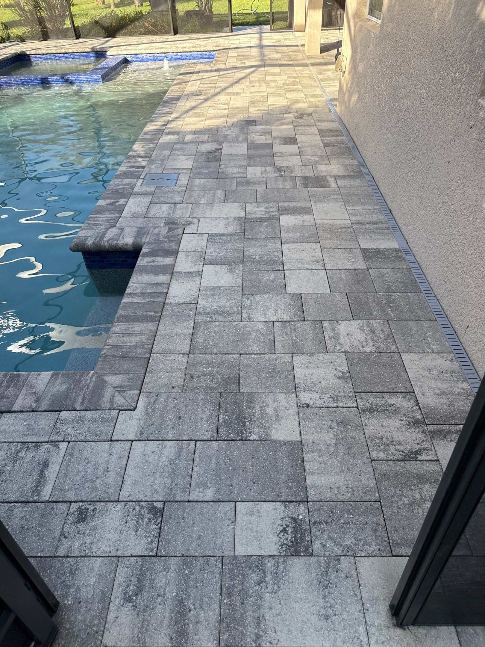 Paver Pool Deck Cleaning in Ellenton, FL by Sunshine AquaWash