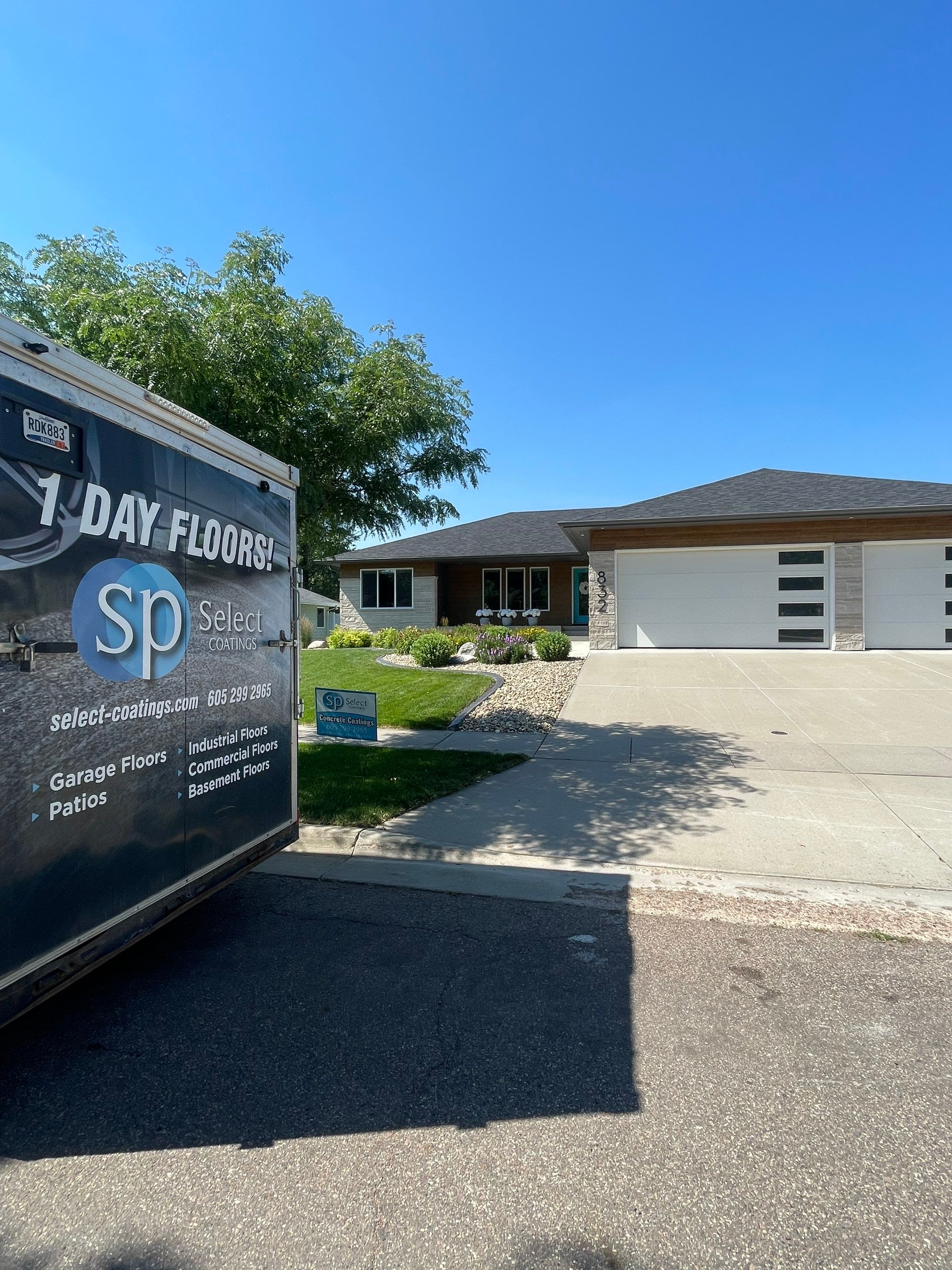 Silver Creek Flak Coating for Patio and Entry Steps in Sioux Falls by Select Painting, Coatings & Garage Cabinets