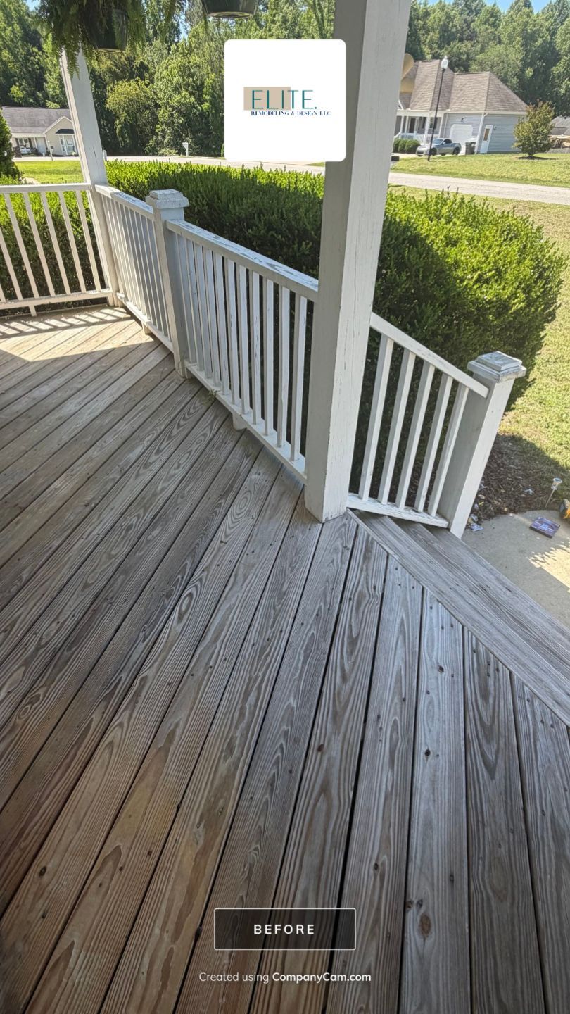 Front Porch Restoration in Angier NC | Before and After Porch Makeover by Elite Remodeling and Design LLC