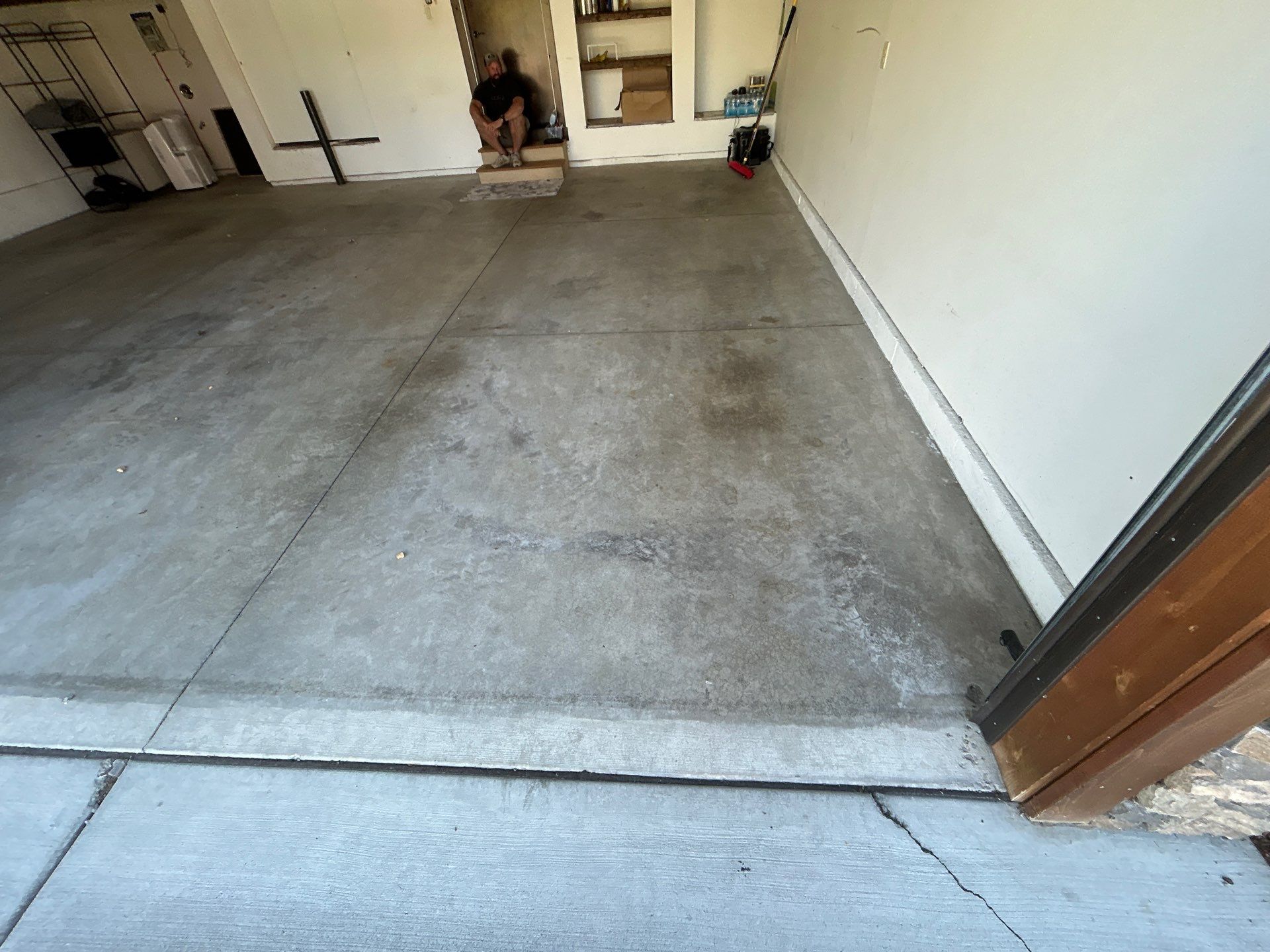 Polyaspartic Garage Floor Coating with Vinyl Flakes in Hayden by Croc Coatings, LLC