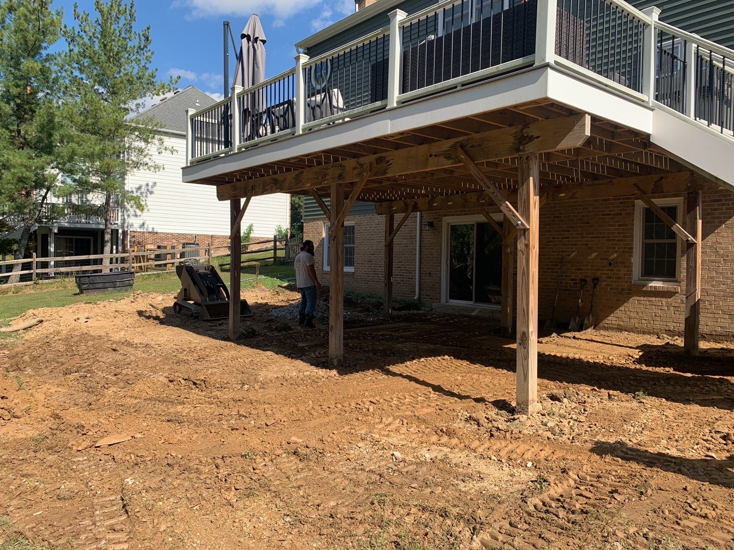 Backyard Transformation using Techo-Bloc Pavers by The Smet Companies, LLC