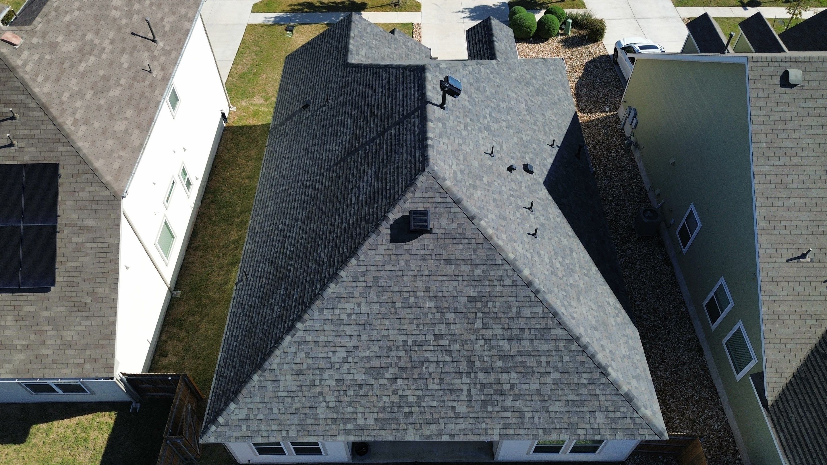 Malarkey Vista AR – Storm Grey Roof + Solar Attic Fan | Leander, TX Installation by Kstylez Roofing & Construction